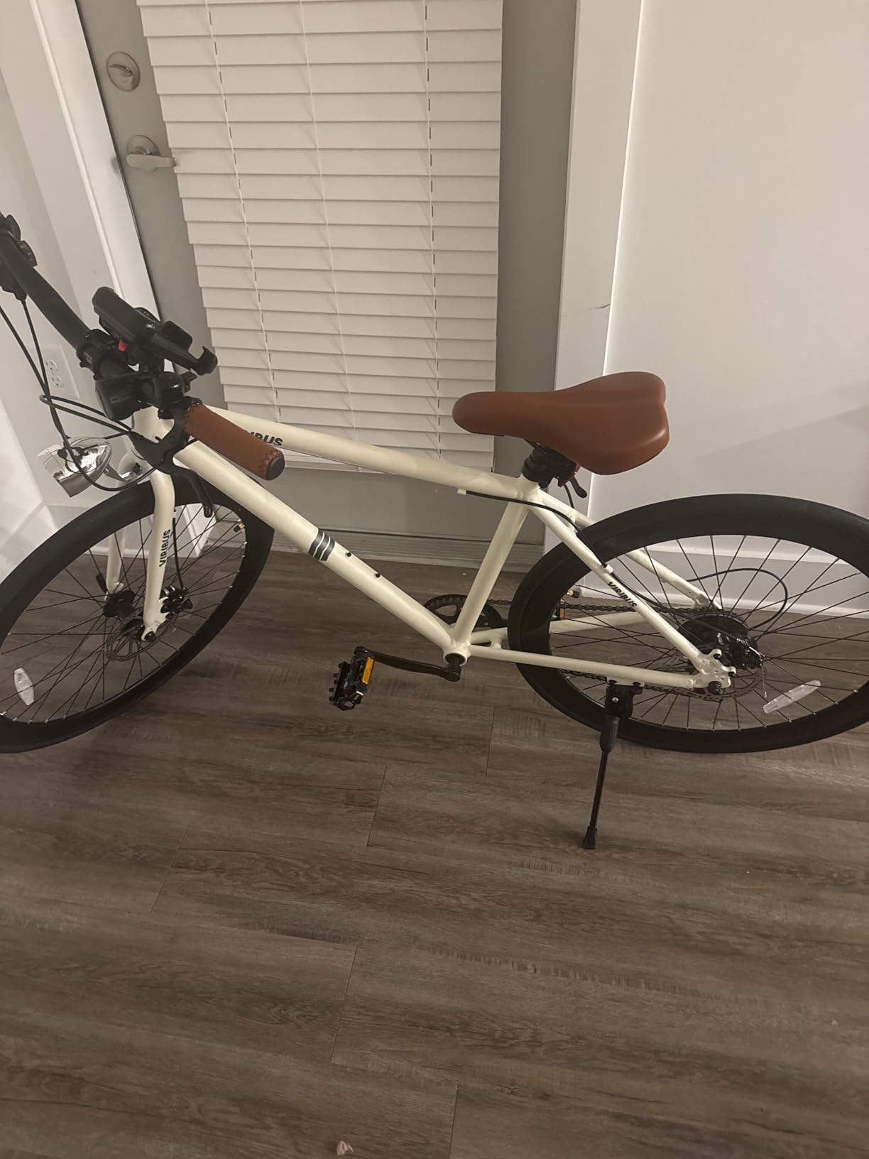 VIRIBUS Hybrid Bikes, 28 inch Road Bike 7 Speed with Lightweight Aluminum Frame, 700C Wheels, Hybrid Bicycle for Men Adult, City Commuters customer photo 1