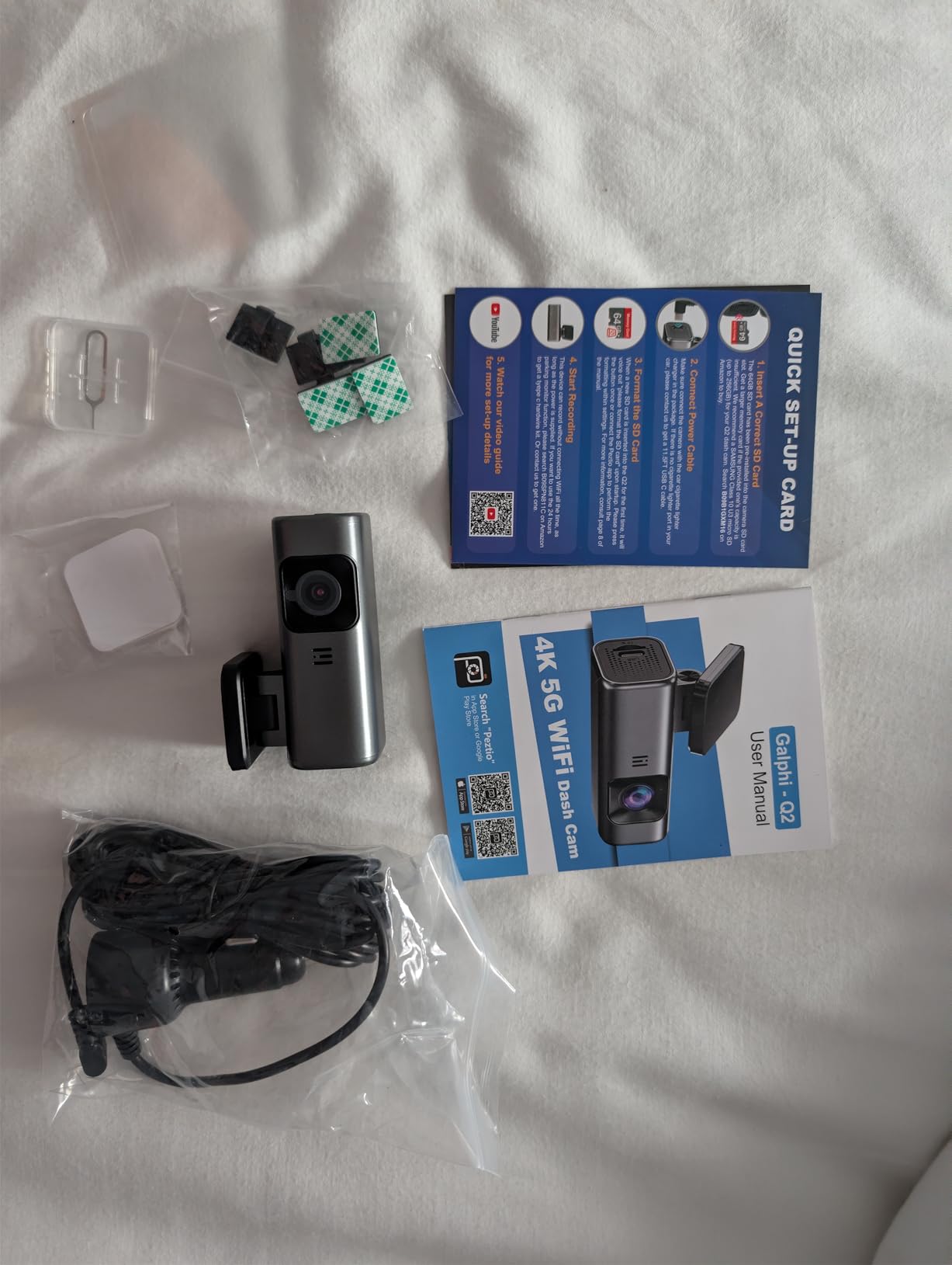 galphi 4K Dash Cam Front, Built-in 5G WiFi, 64GB Card Included, Dash Camera for Cars, Mini Dashcam with Super Night Vision, Loop Recording, G-Sensor, 24 Hours Parking Monitor, Support 256GB Max customer photo 1