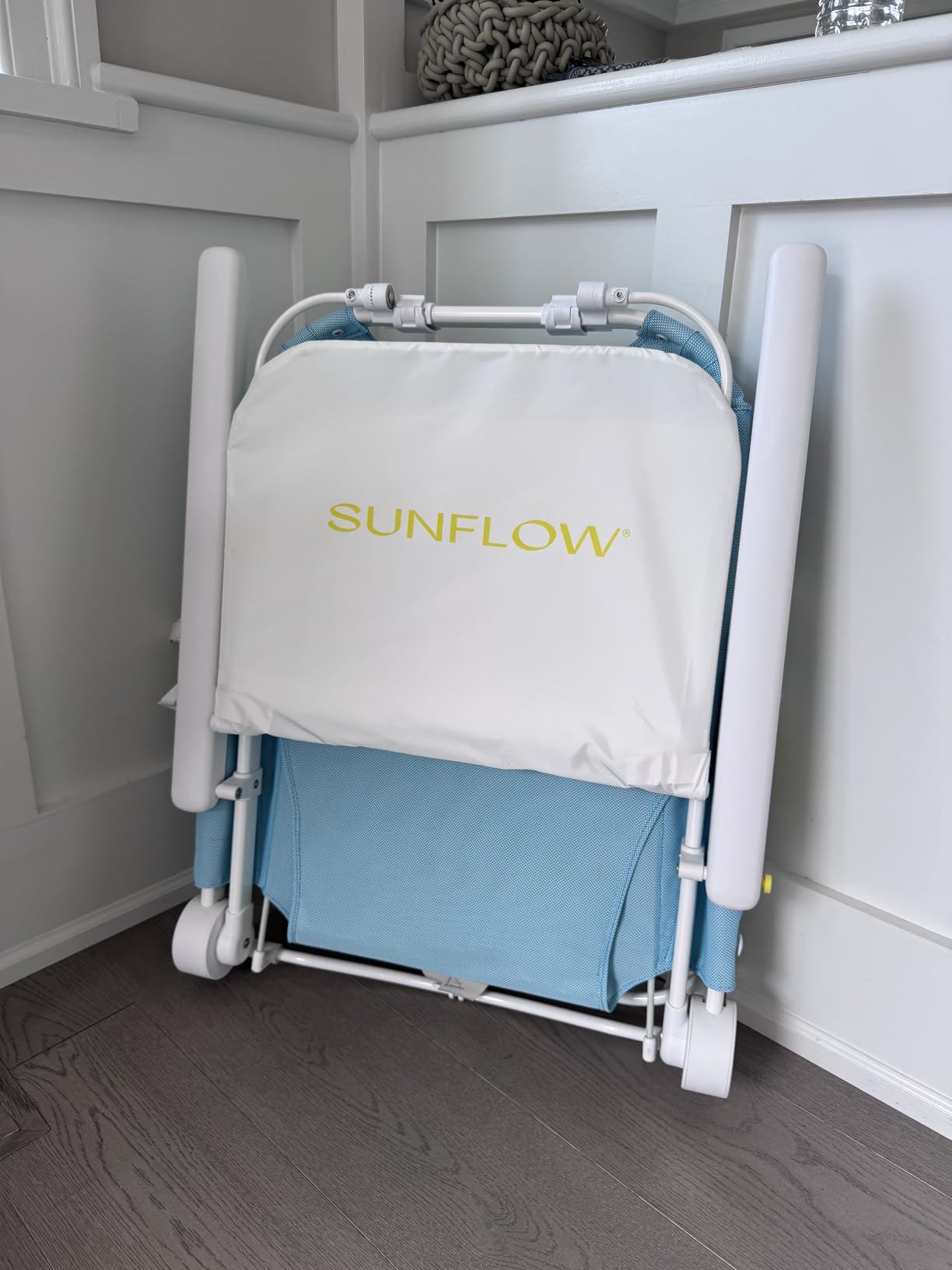 SUNFLOW Shore Thing Premium Beach Chair - Adjustable, Portable, Rust-Resistant, Reclining Beach Chair with UPF 50+ Sun Shade and Drink Holder for The Ultimate in Comfort (Deep Blue Stripe) customer photo 1
