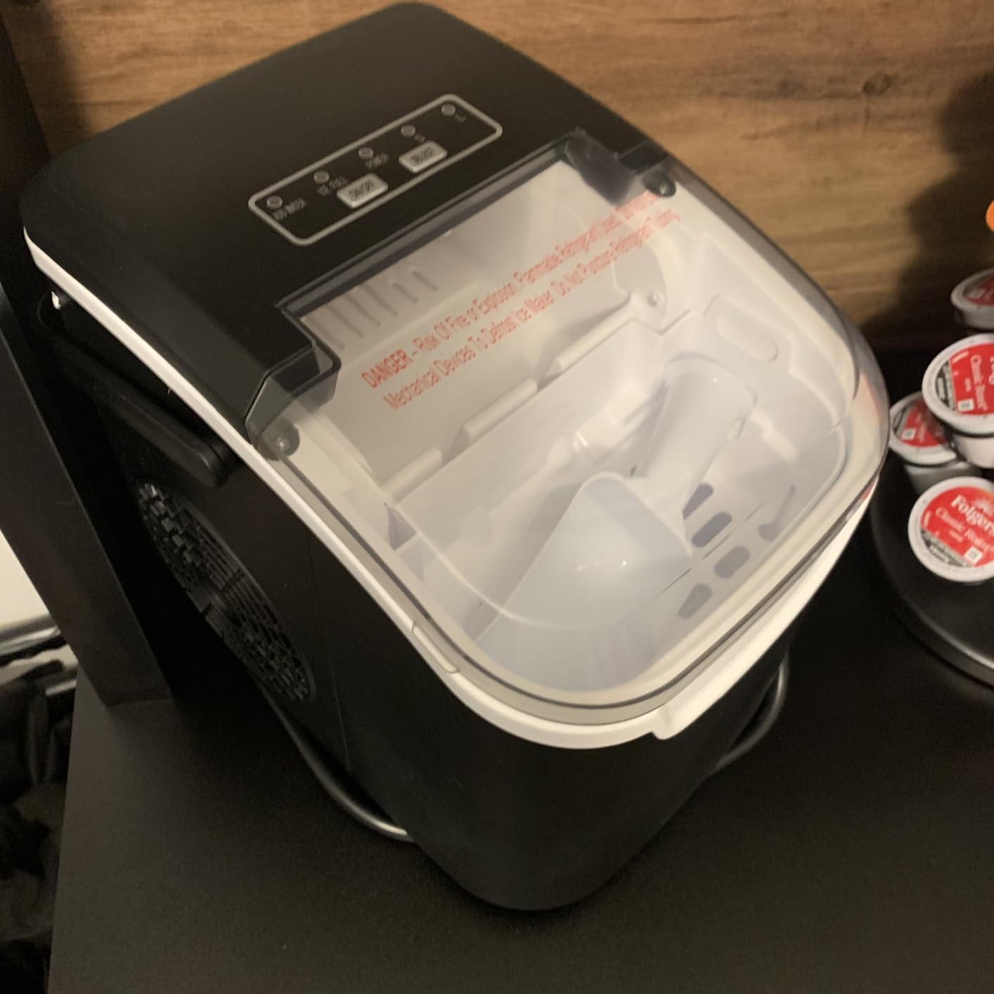 Countertop Ice Maker Machine, 8 Ice Cubes in 6 mins, 26lb/Day Ice with 2 Sizes - Portable Mini, Energy Saving & Basket/Scoop for Home/Party/Travel/Camping/Bar, Black customer photo 2