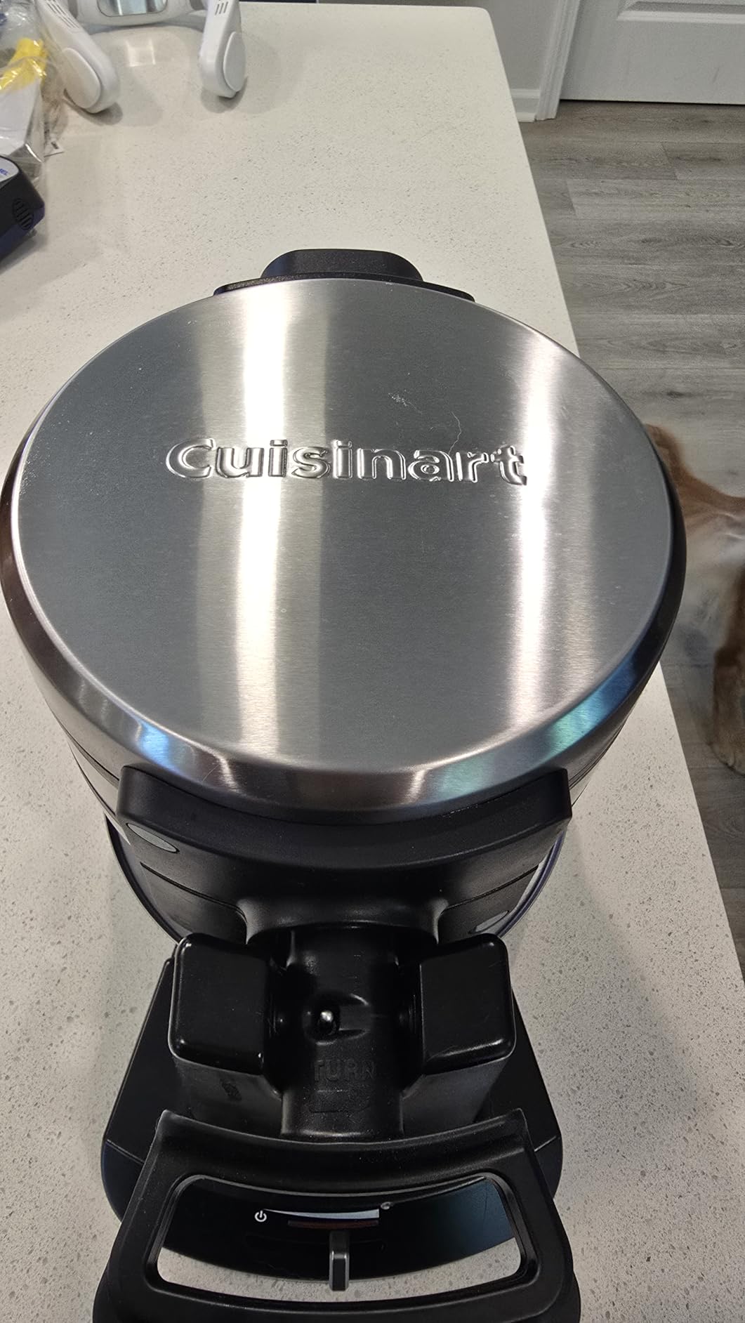 Cuisinart Double Flip Belgian Waffle Maker, Stainless Steel, 1400W | Double flip waffle iron with nonstick plates, ready indicator lights & adjustable browning for every preference, WAF-F40NAS customer photo 2