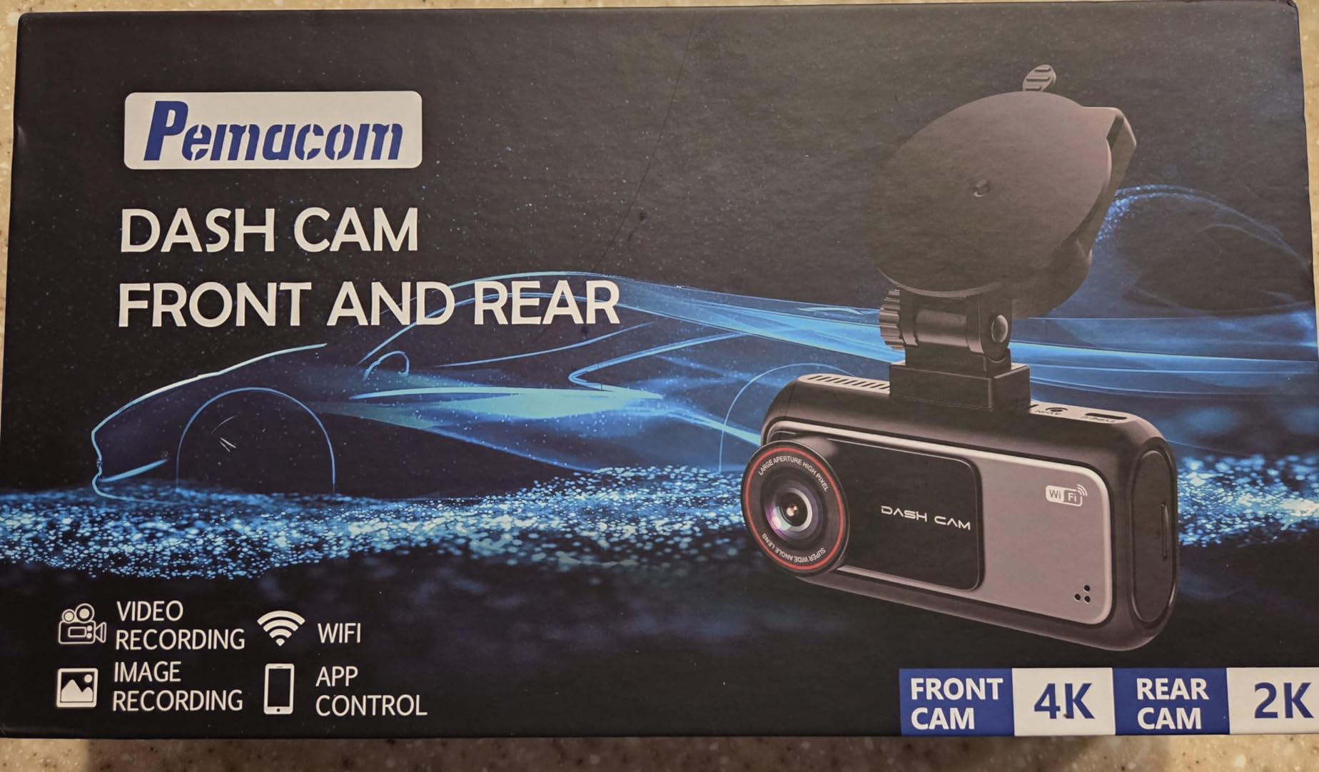 Pemacom Truck Dash Cam Easy-Steup: Dual Camera 4K Front and 2K Rear with Night Vision GPS WiFi Clear Captures Pickup Trucks License Plates - 72H Parking Monitoring for Daily Commute customer photo 2