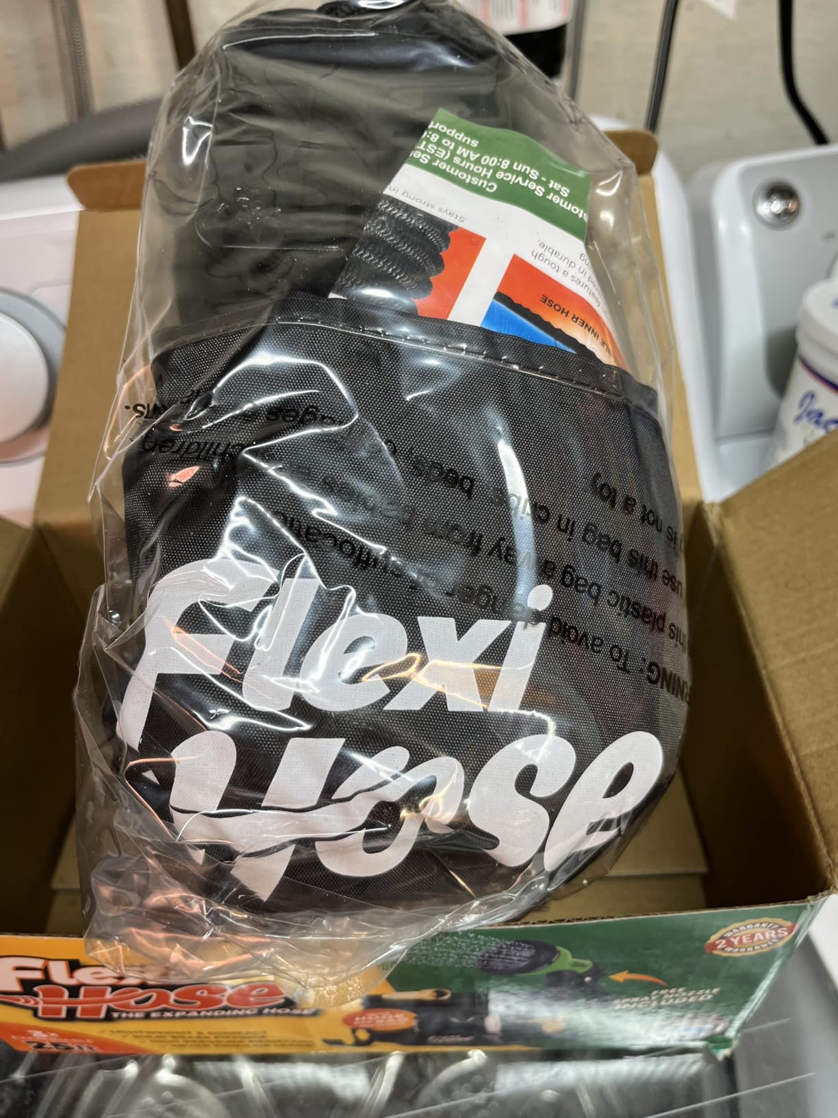 Flexi Hose Plus Expandable Garden Hose with 8 Function Nozzle, 25FT - Lightweight Retractable Garden Hose, Water Hose - No-Kink Flexibility, 3/4 Inch Solid Brass Fittings Includes Hook & Bag customer photo 2