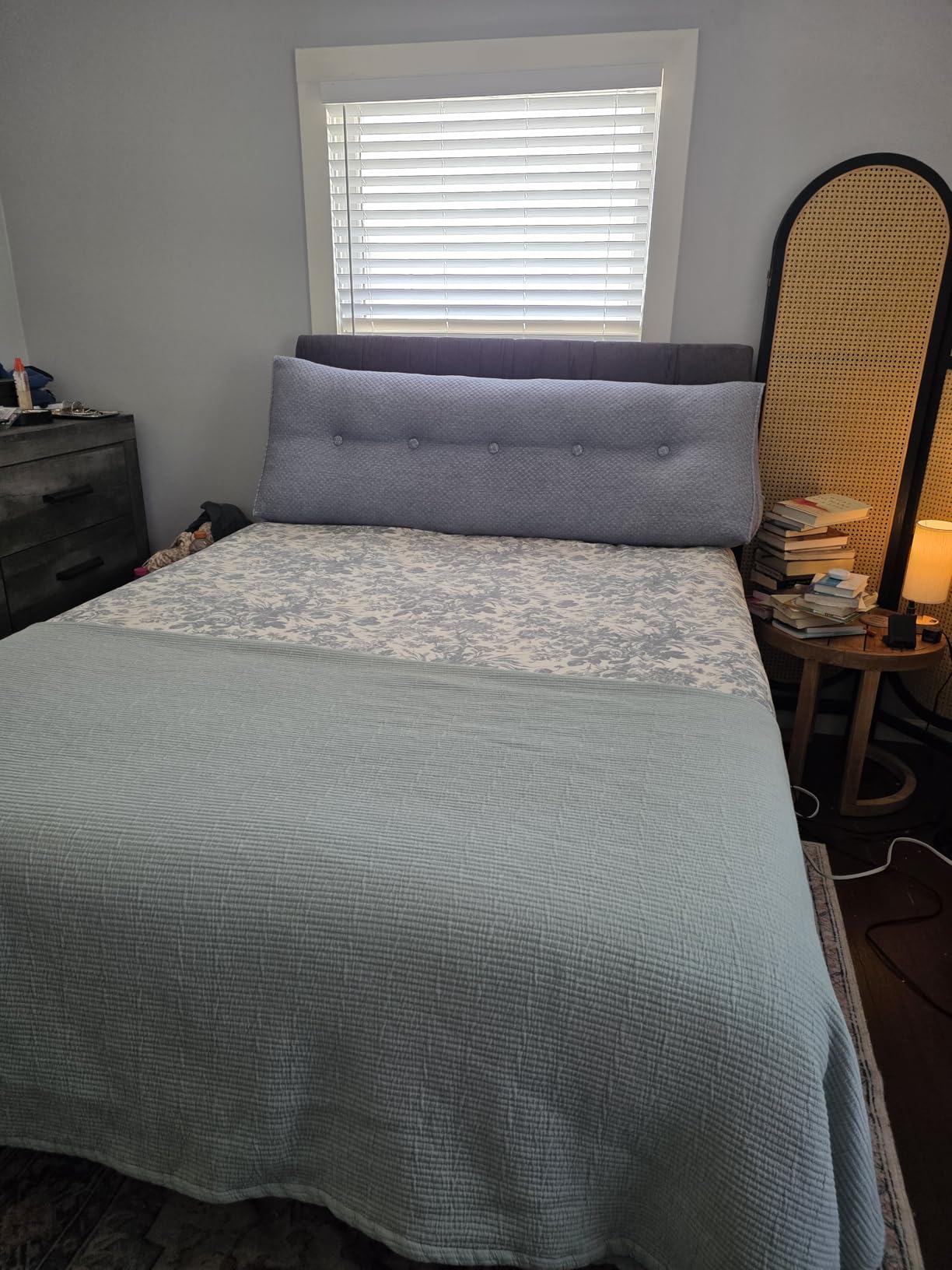 King Size Headboard Only-No Assembly Required, Beige customer photo 1