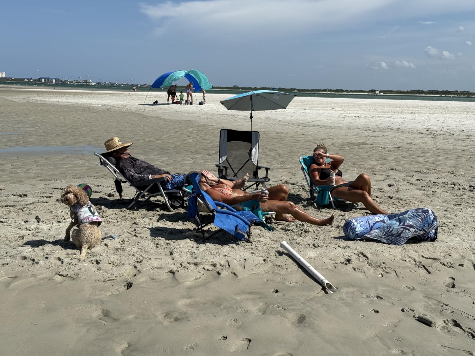 #WEJOY Beach Chair with Canopy Shade, Reclining Adjustable 4 Position, Lay Flat Lightweight Folding Portable Aluminum Chair with Backpack Straps, Padded Headrest, Heavy Duty 400lbs Lawn Chair for Beach customer photo 2