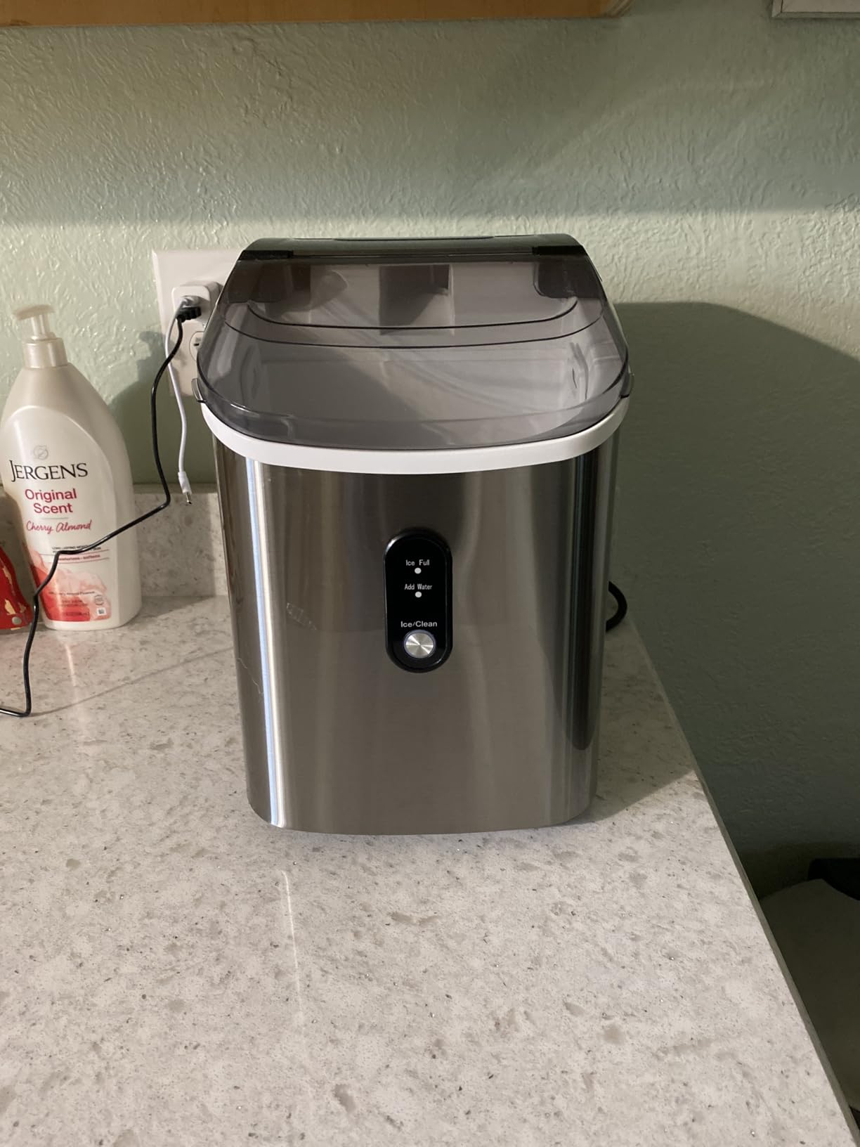 Kismile Nugget Ice Makers Countertop,35Lbs/24H,Portable Sonic Ice Machine with Self-Cleaning,One-Click Operation for Home/Office(Stainless Steels Silver) customer photo 1