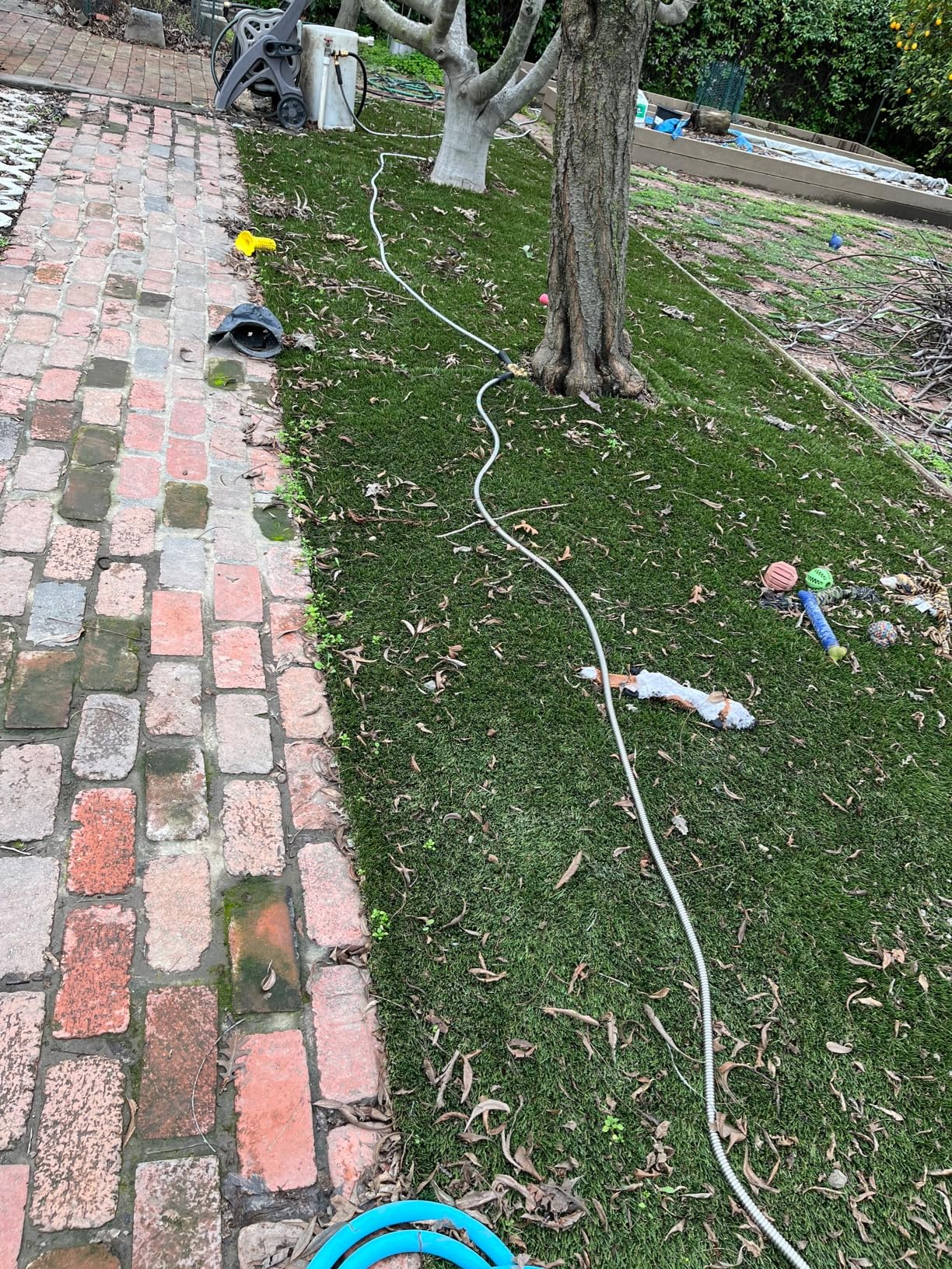 Expandable Garden Hose 50 ft with 10 Function Spray Nozzle, Flexible, Kink Free, Leak-Proof, Ultra Lightweight Retractable Stretch Water Hose 50ft for Yard, Lawn, Car Wash and Outdoor (Black & Blue) customer photo 1