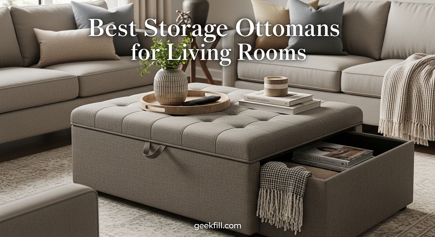 Best Storage Ottomans for Living Rooms
