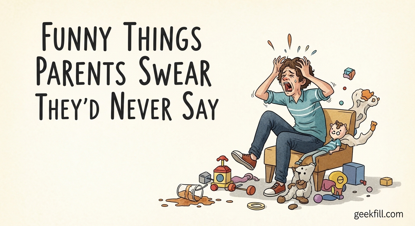 Funny Things Parents Swear They'd Never Say