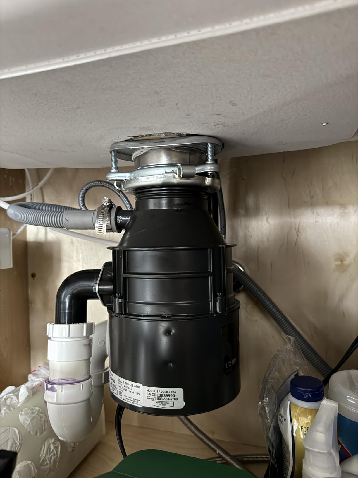 InSinkErator Badger 5 Garbage Disposal with Power Cord, Badger Series 1/2 HP Continuous Feed Food Waste Disposer customer photo 1