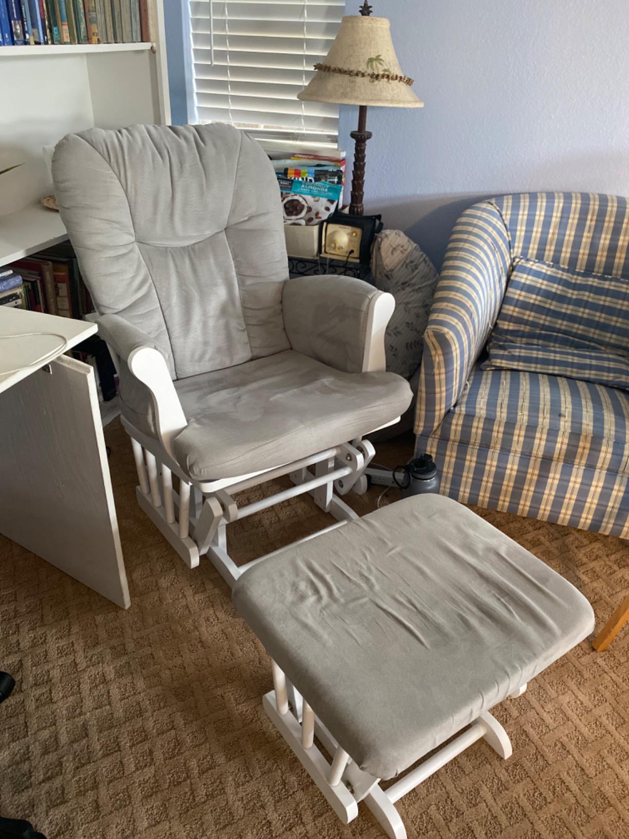 Angel Line Monterey Glider & Ottoman, Espresso Finish - Beige Cushion customer photo 1
