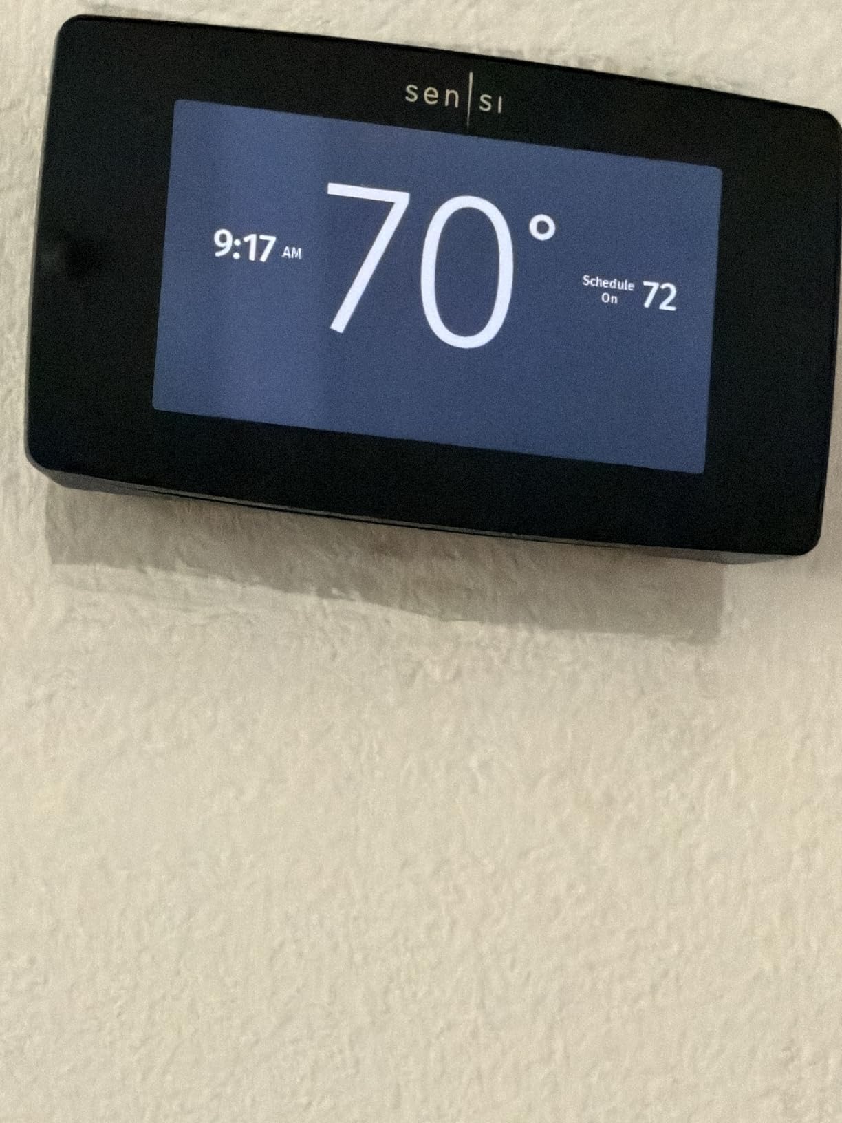Sensi Touch Smart Thermostat by Emerson with Touchscreen Color Display, Programmable, Wi-Fi, Mobile App, Easy DIY, Data Privacy, Works with Alexa, Energy Star Certified, ST75 - Black, C-Wire Required customer photo 1