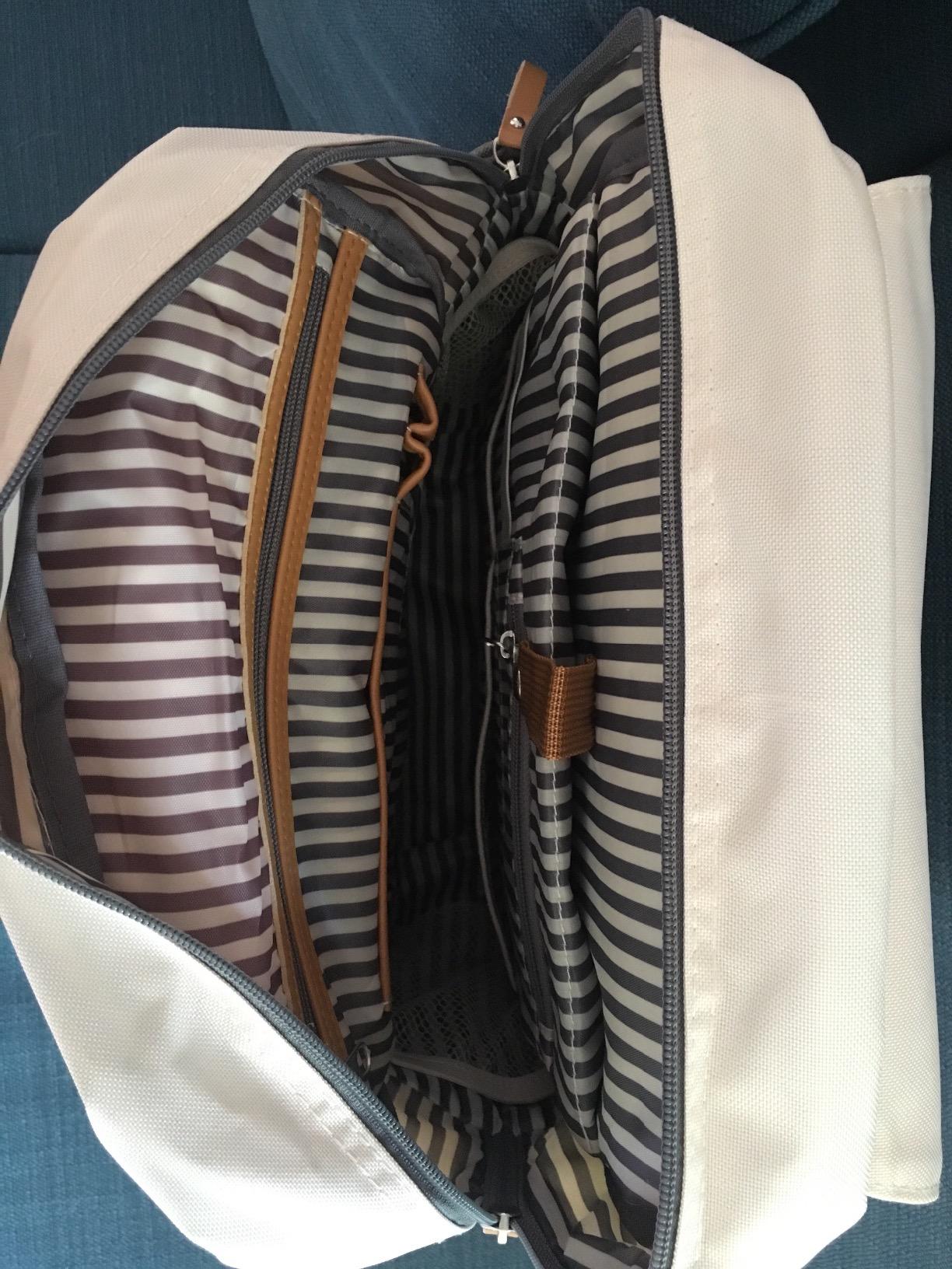 Parker Baby Co. 8-Year Original Birch Diaper Backpack - Cream customer photo 2