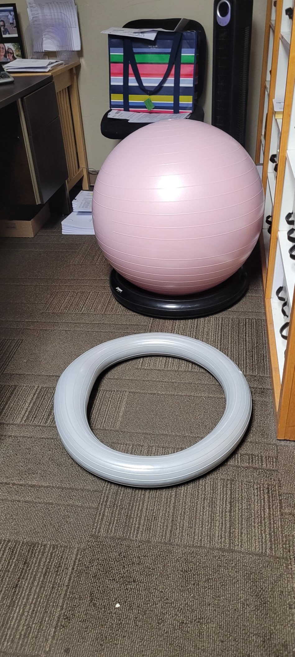 Trideer Exercise Ball Chair – Yoga Ball Chair for Office, Pregnancy & Home customer photo 1