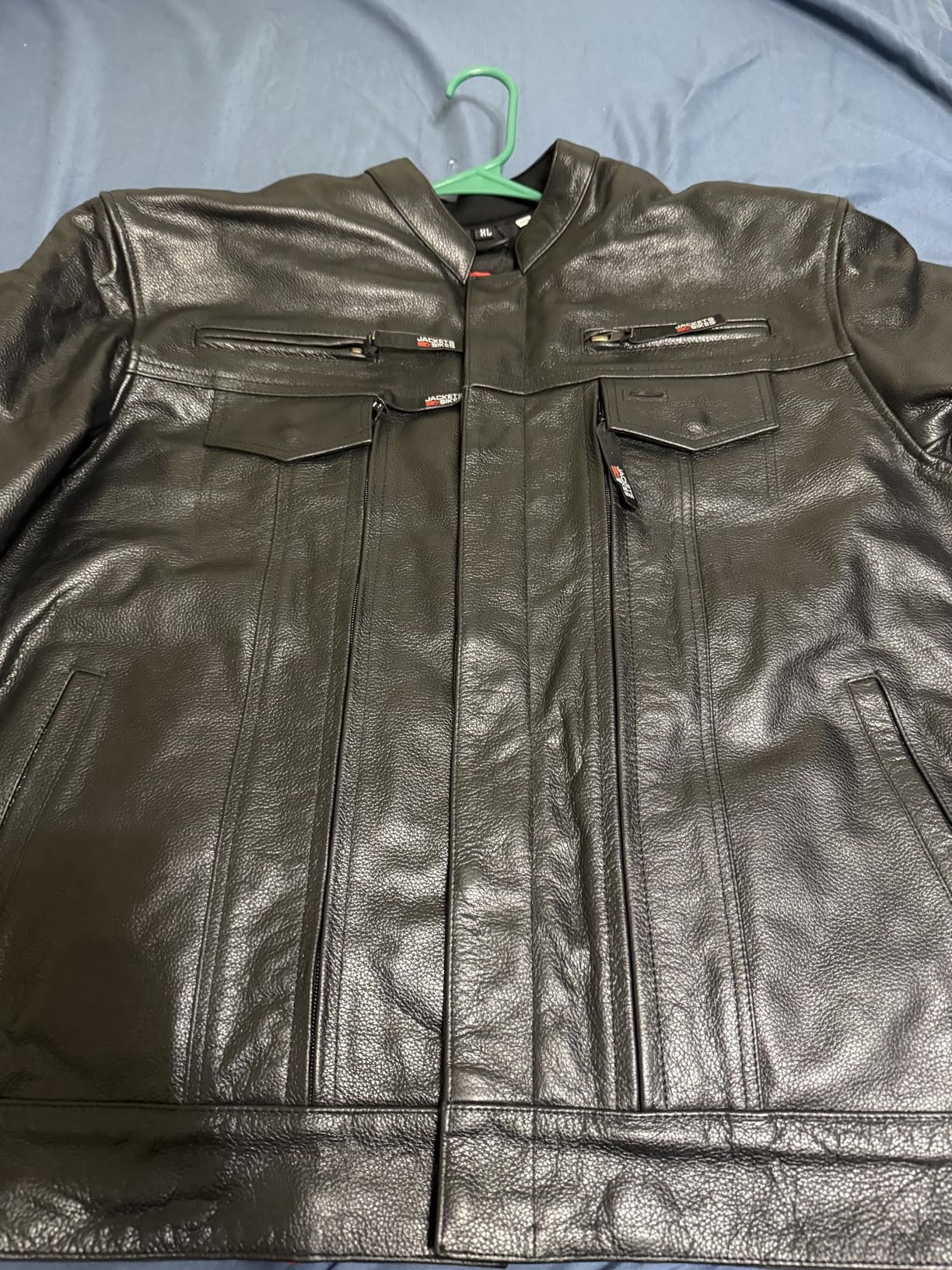 COMMUTER Men's Motorcycle Jacket, Premium Buffalo Leather, CE Armor - Ventilation, Utility Pockets, Cruiser Biker Black L customer photo 2