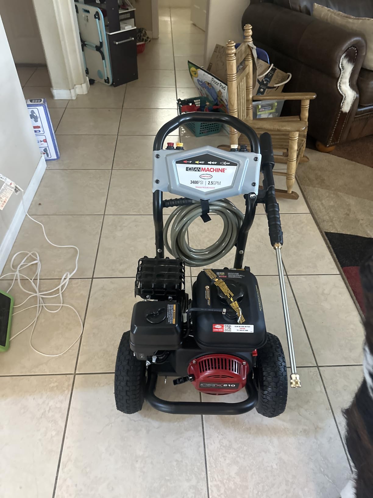 Simpson Clean Machine 3400 PSI Gas Pressure Washer, 2.5 GPM, CRX engine customer photo 1