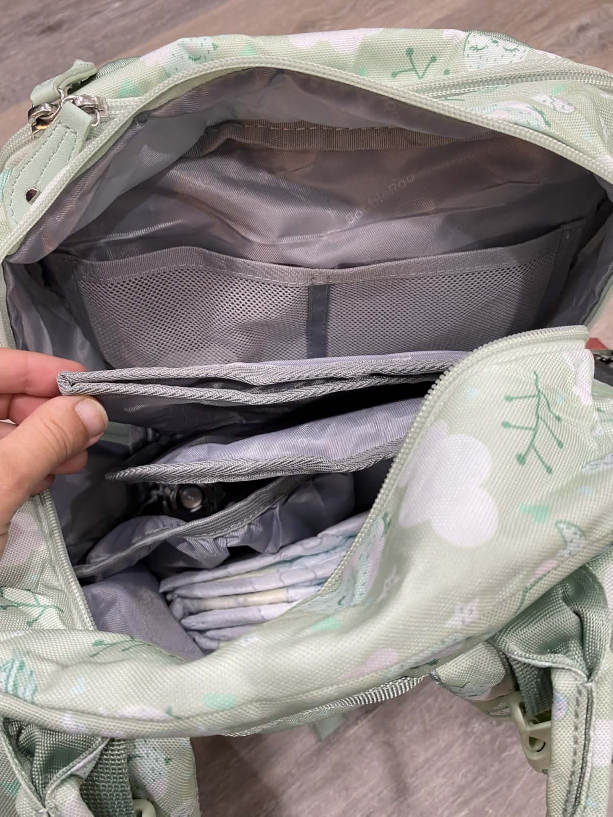 BabbleRoo Diaper Bag Backpack - Baby Essentials Travel Tote - Multi Function Water Resistant Diaper Bag, Travel Essentials Baby Bag with Changing Pad, Stroller Straps & Pacifier Case - Unisex, Black customer photo 2