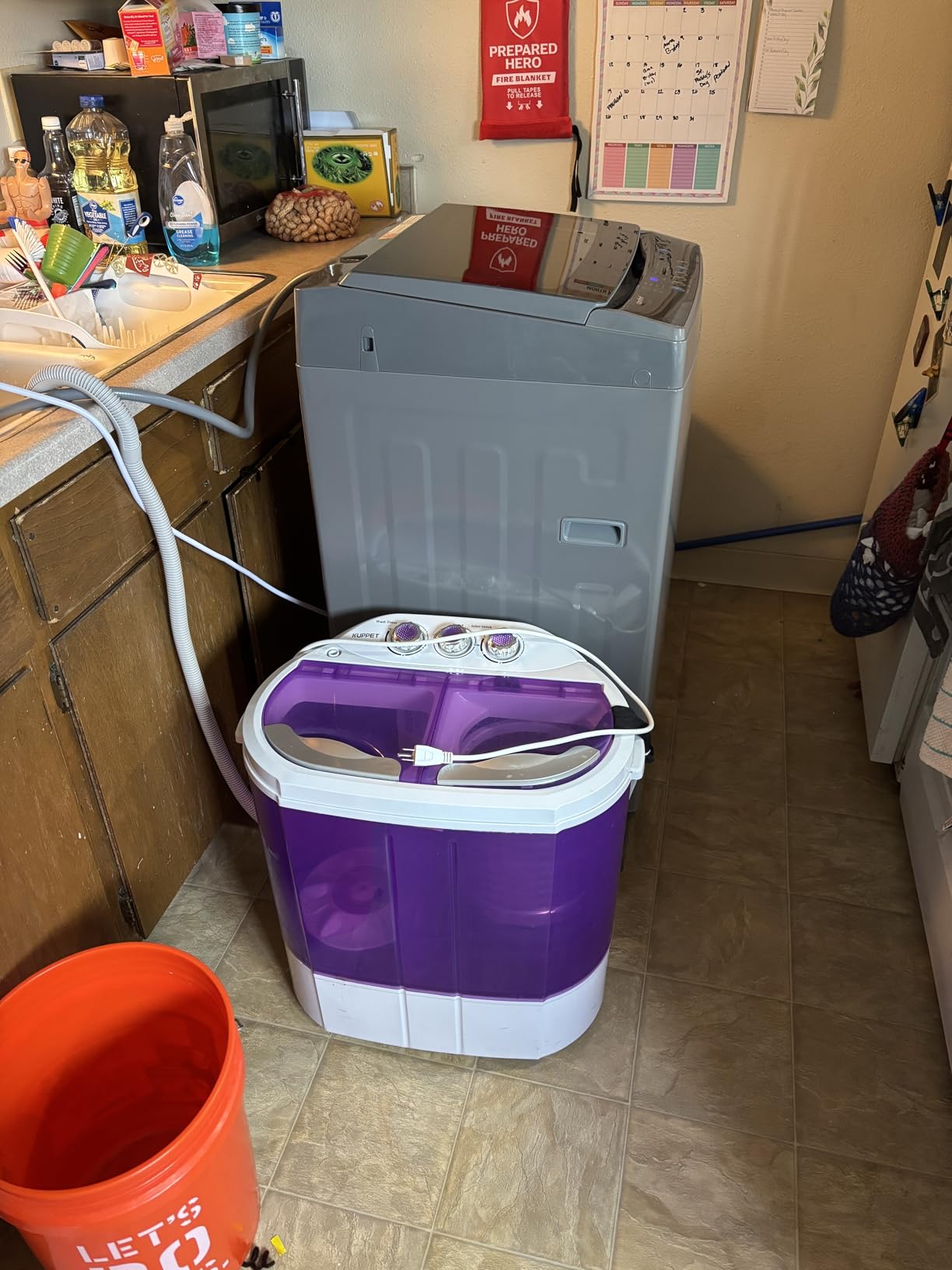 COMFEE’ 1.6 Cu.ft Portable Washing Machine, 11lbs Capacity Fully Automatic Compact Washer with Wheels, 6 Wash Programs Laundry Drain Pump, Ideal for Apartments, RV, Camping, Magnetic Gray customer photo 2