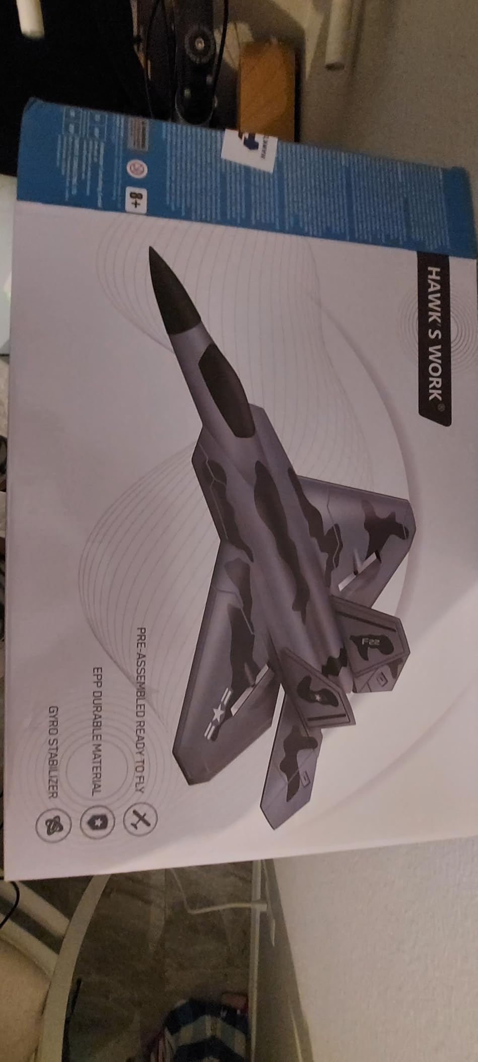 2 CH RC Airplane, F-22 Plane Ready to Fly, 2.4GHz Remote Control, Easy to Fly RC Glider for Kids & Beginners customer photo 2