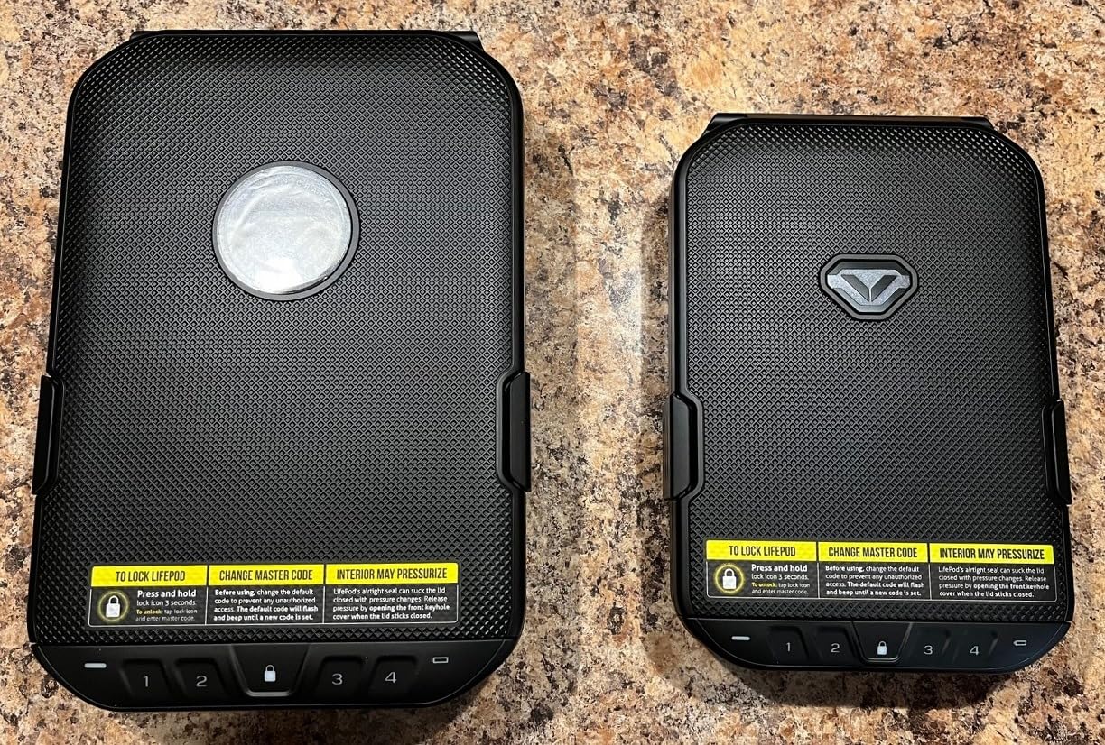 VAULTEK LifePod 20 Full-Size Lockable Weatherproof Case with Built-in Lock, Steel Security Cable, & TSA Handgun Case or Car Safe, Portable Travel Pistol Safe/Covert Black customer photo 1
