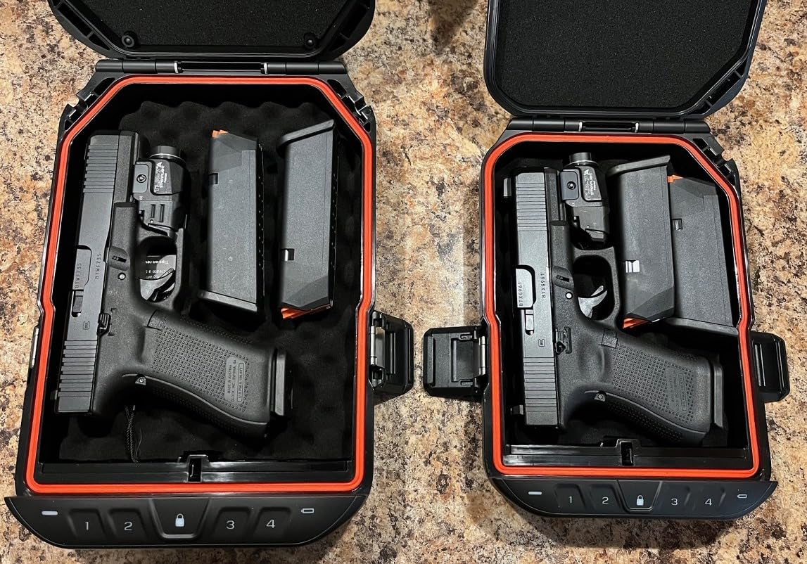 VAULTEK LifePod 20 Full-Size Lockable Weatherproof Case with Built-in Lock, Steel Security Cable, & TSA Handgun Case or Car Safe, Portable Travel Pistol Safe/Covert Black customer photo 2