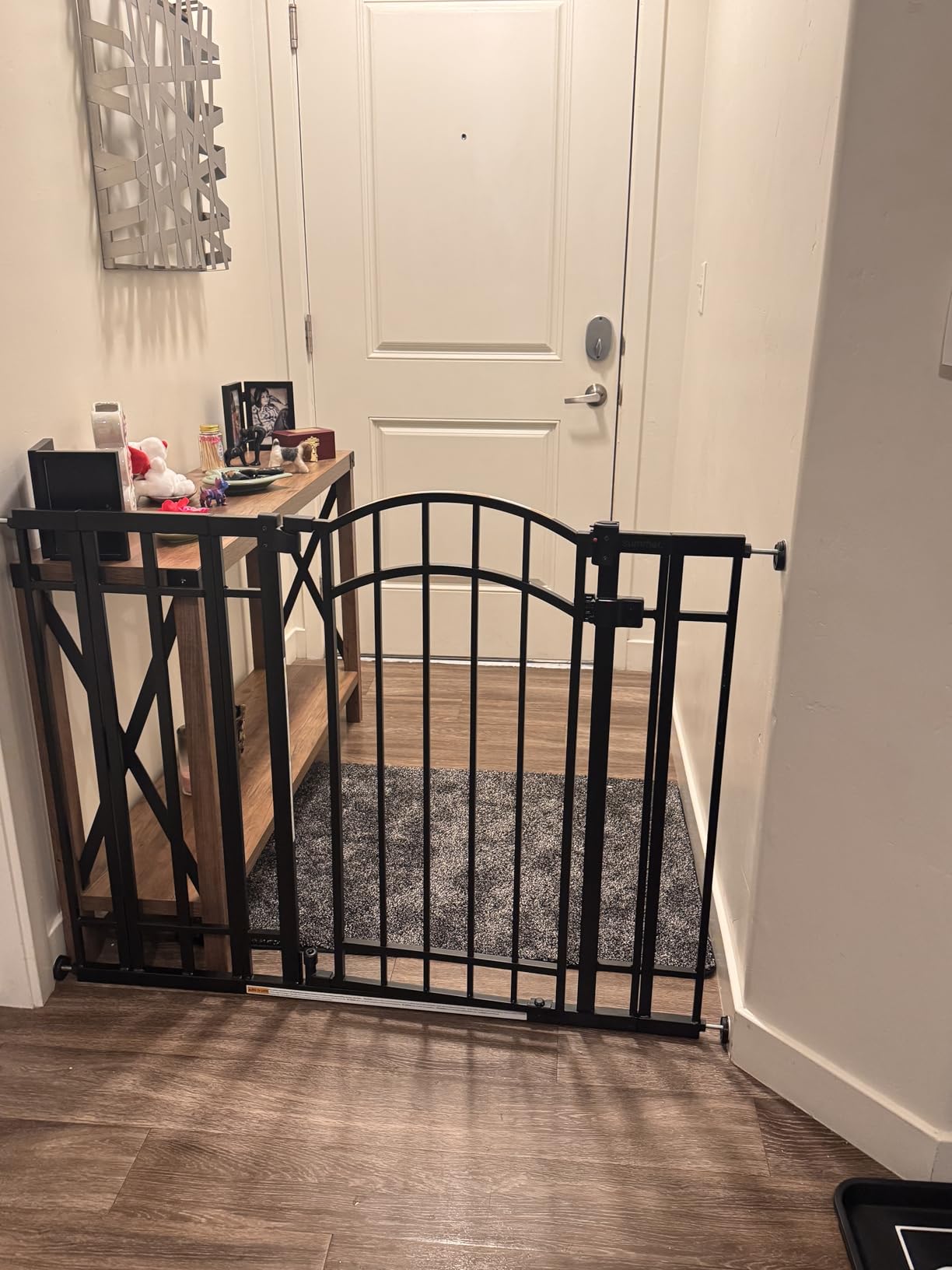 Ingenuity Multi-Use Decorative Extra Tall Walk-Thru Baby Gate, Fits Openings 28.5-48 Inch (Pack of 1), Black Metal, for Doorways and Stairways, 36' Tall Baby and Pet Gate customer photo 2