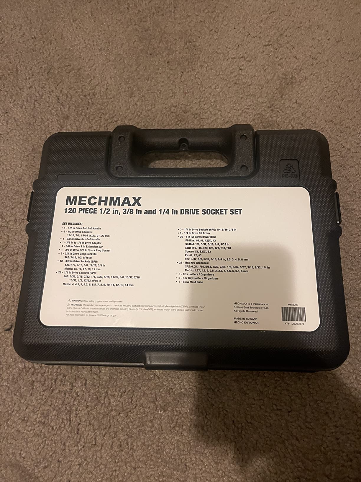 MECHMAX 121 Piece Mechanic Tool Set, 1/4 & 3/8 Inch Drive Metric & Standard Socket Wrench Kit, for General, Home, Car, Mechanics, Automotive Repair Tool Kit and as A Gift customer photo 1