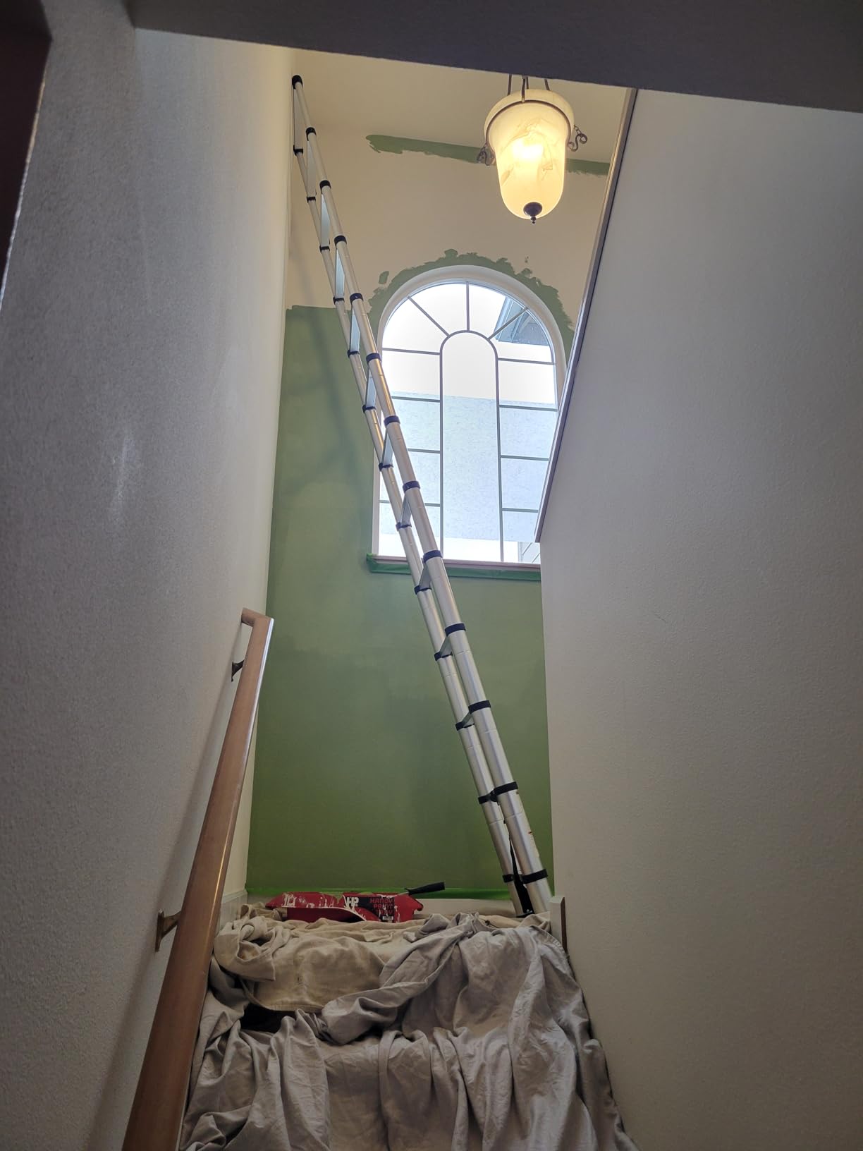 SocTone 12.5FT Telescoping Ladder with Stabilizers, Extension ladder | Heavy Duty 330lbs Max Capacity, Multi-Purpose Collapsible Telescopic RV Ladder for Household or Outdoor Work customer photo 2