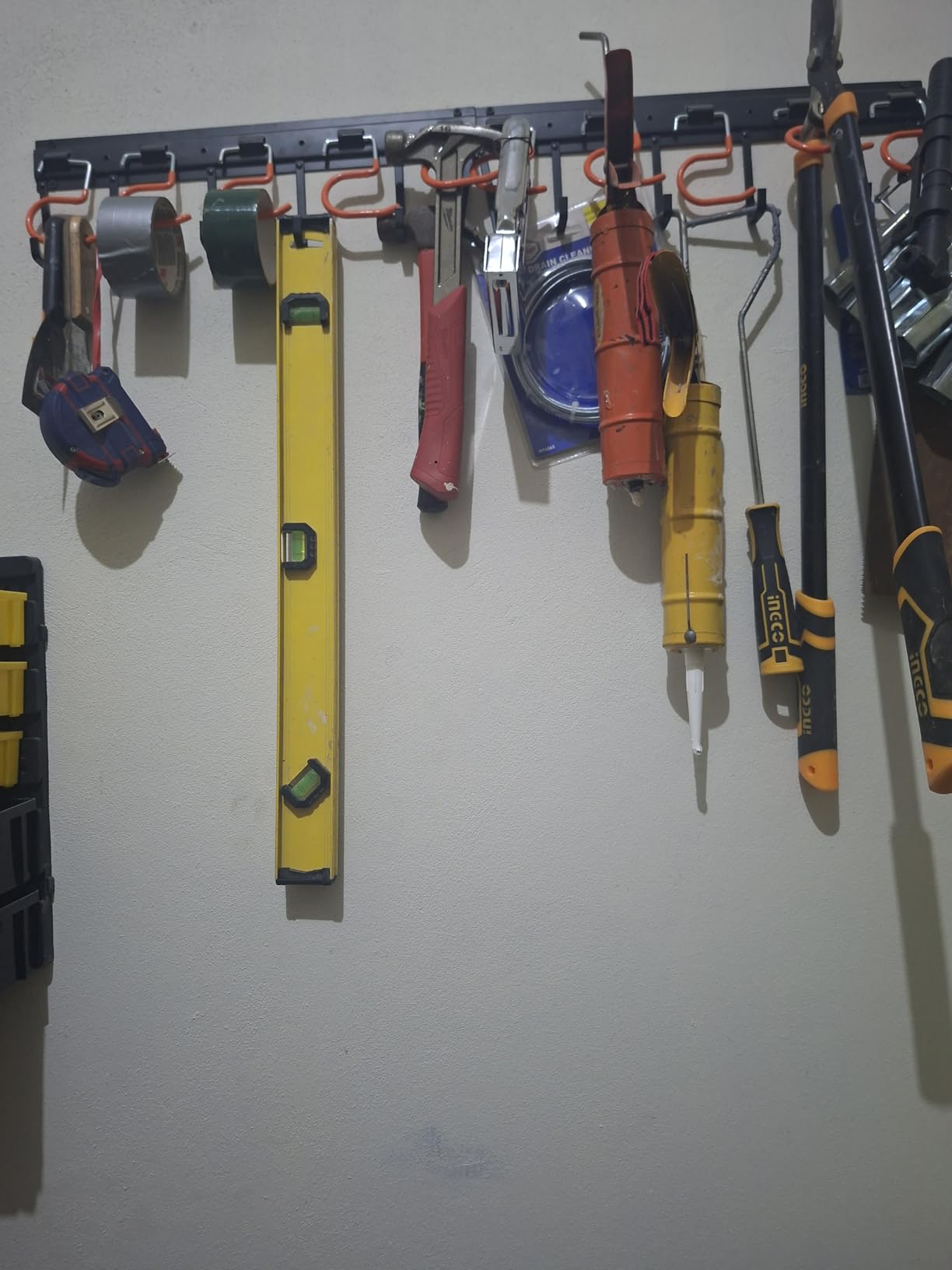 TVKB 68'' All Metal Garden Tool Organizer Adjustable Garage Tool Organizer Wall Mount Garage Organizers and Storage with Heavy Duty Hooks Tool Hangers for Garage Wall, Shed, Garden customer photo 2