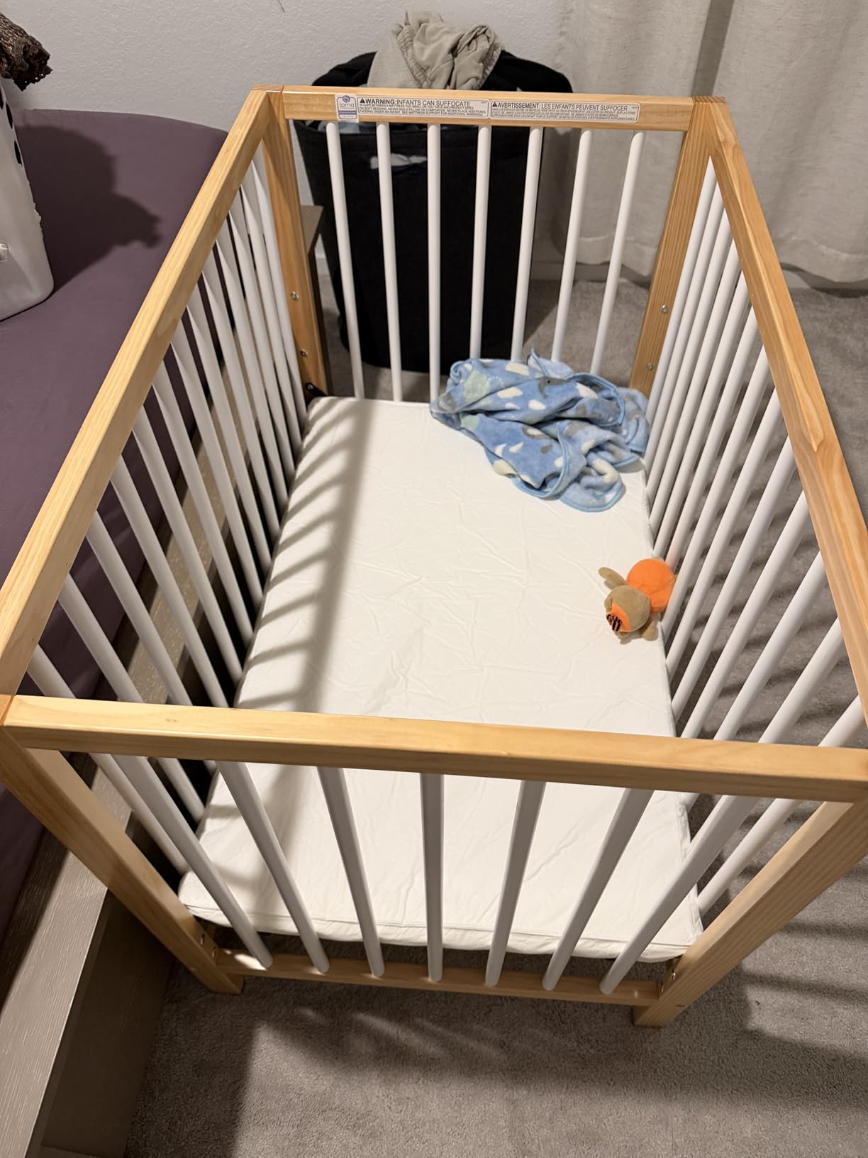 Graco Teddi 4-in-1 Convertible Mini Crib with Bonus Mattress, Driftwood customer photo 1