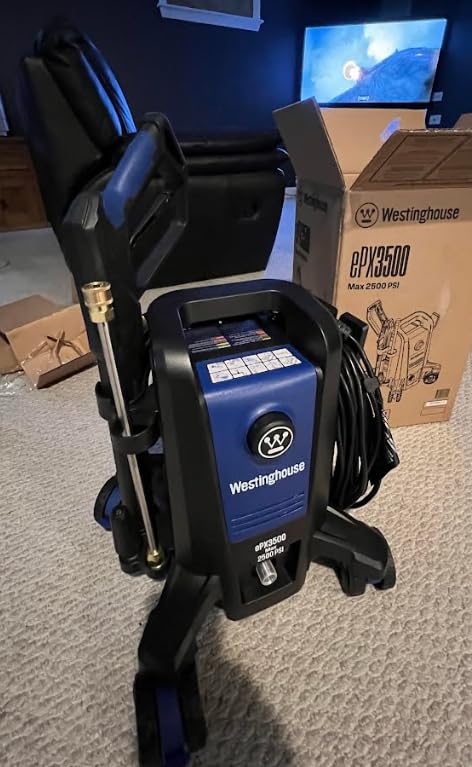 Westinghouse ePX3500 Electric Pressure Washer, 2500 Max PSI 1.76 Max GPM with Anti-Tipping Technology, Onboard Soap Tank, Pro-Style Steel Wand, 5-Nozzle Set, for Cars/Fences/Driveways/Home/Patios customer photo 2