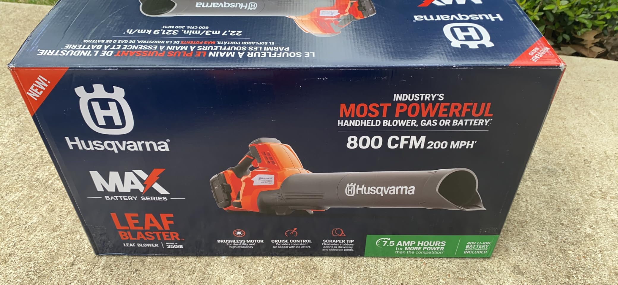 Husqvarna Leaf Blaster 350iB Leaf Blower Cordless, with Battery and Charger customer photo 2