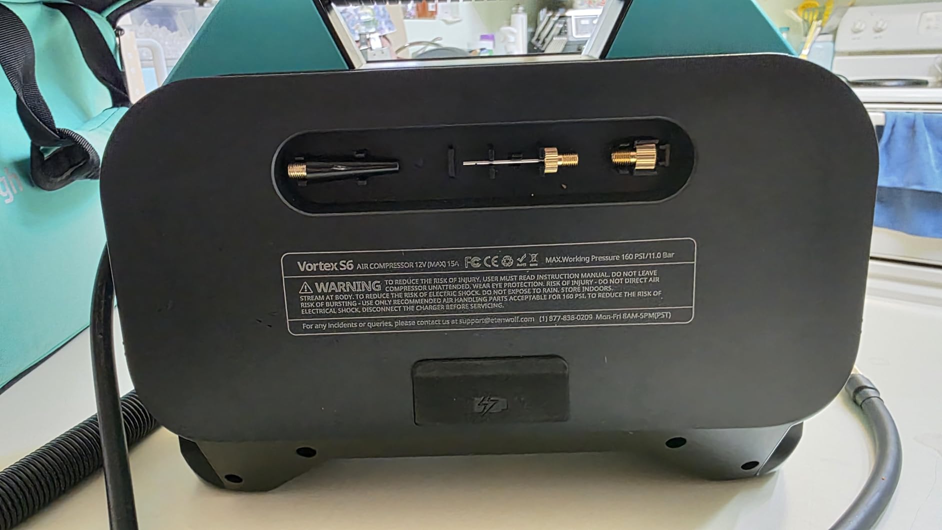 ETENWOLF VORTEX S6 Tire Inflator Portable Air Compressor, Cordless Air Pump customer photo 2
