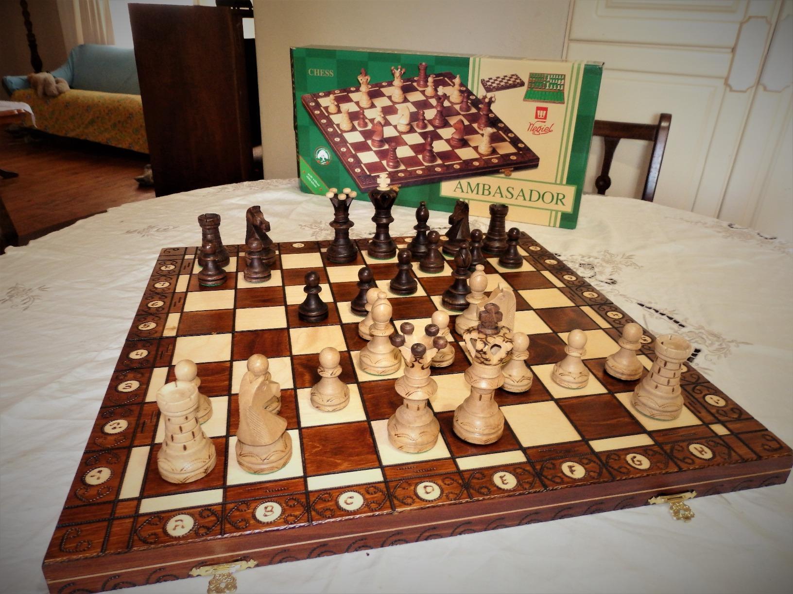 Wegiel Imperator 21-Inch Luxury Wooden Chess Set for Adults and Kids - Handcrafted from Premium Beech and Birch Wood - Unique Folding Design with Chess Piece Storage, Brown,Imperator - Brown customer photo 1