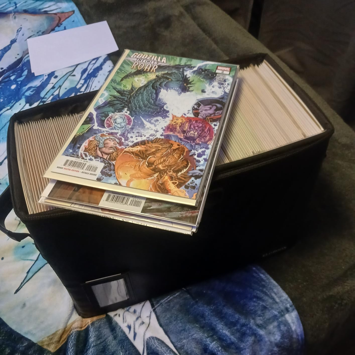 Graded Comic Book Storage for 30 Comics, Fireproof & Water-Resistant & Moistureproof Stackable CGC Comic Book Box with Label Window and Lock, Comic Book Case with Internal Triple Dividers customer photo 1