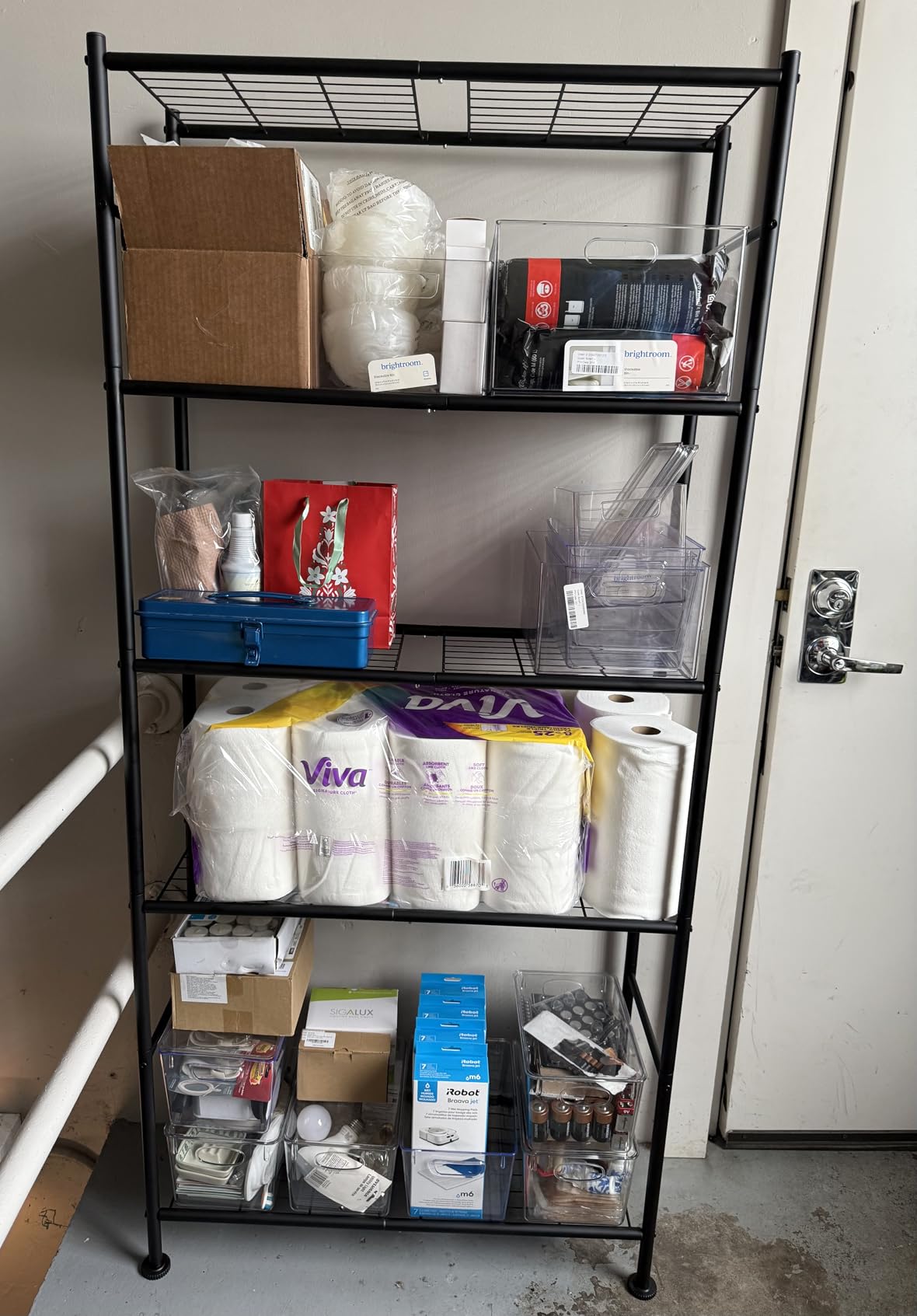 Sakugi Storage Shelves - 5 Tier Shelf Organizer, Heavy Duty Garage Shelving Unit with Leveling Feet, Stable Metal Shelves Organizer for Pantry, Kitchen and Closet, 33.0