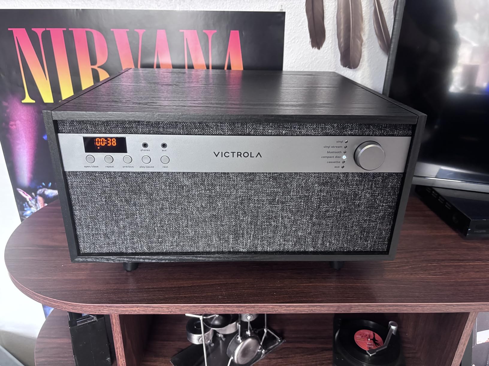 Victrola Century - 6-in-1 Bluetooth Record Player - Walnut customer photo 1