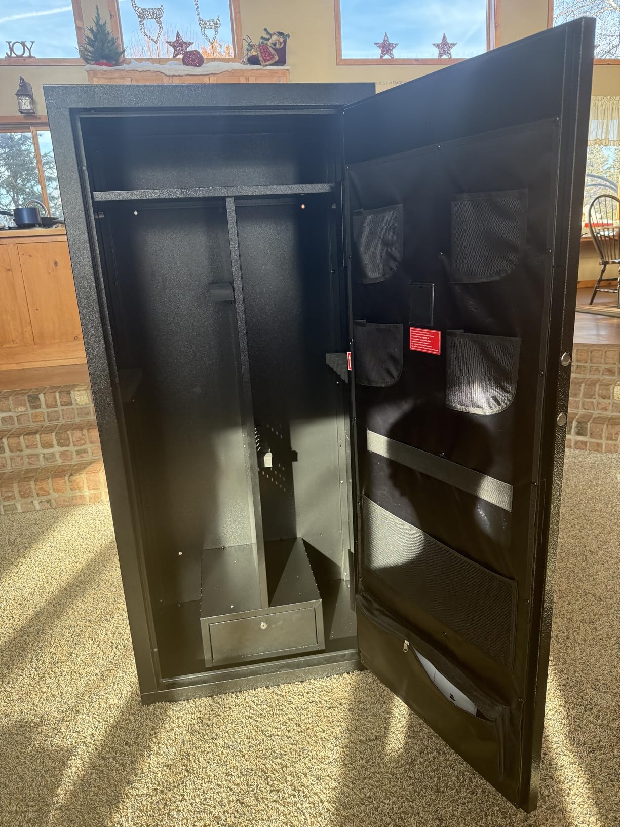 20-24 Gun Safe, Large Biometric Gun Safe for Rifles and Pistols, Rifle Safe, Gun Safes for Home with Adjustable Shelves & Door Organizer & Drawer, Heavy-Duty Gun Cabinet with Alarm Function customer photo 1