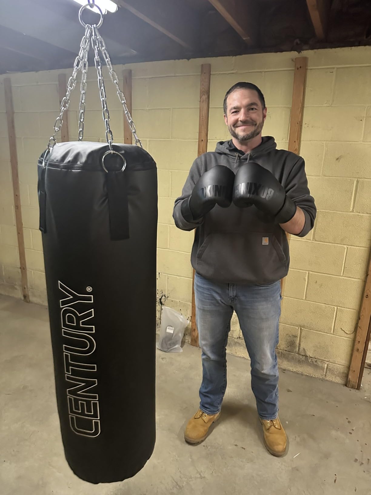 Century Hanging Punching Bag | Vinyl Boxing Bag | Made in USA | MMA, Karate, Judo, Muay Thai, Kickboxing Training Bag for Home or Gym customer photo 2