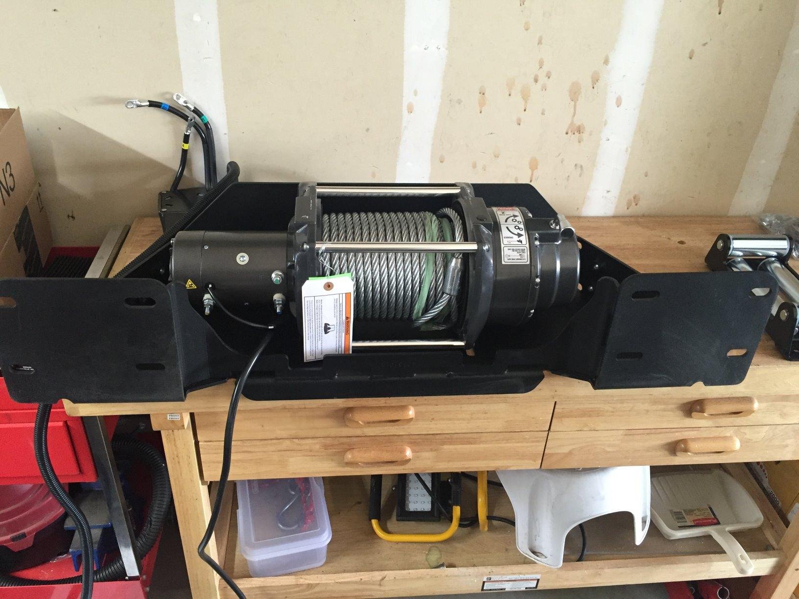 WARN 68801 16.5ti Series Electric 12V Heavyweight Thermometric Winch with Steel Cable Wire Rope: 7/16