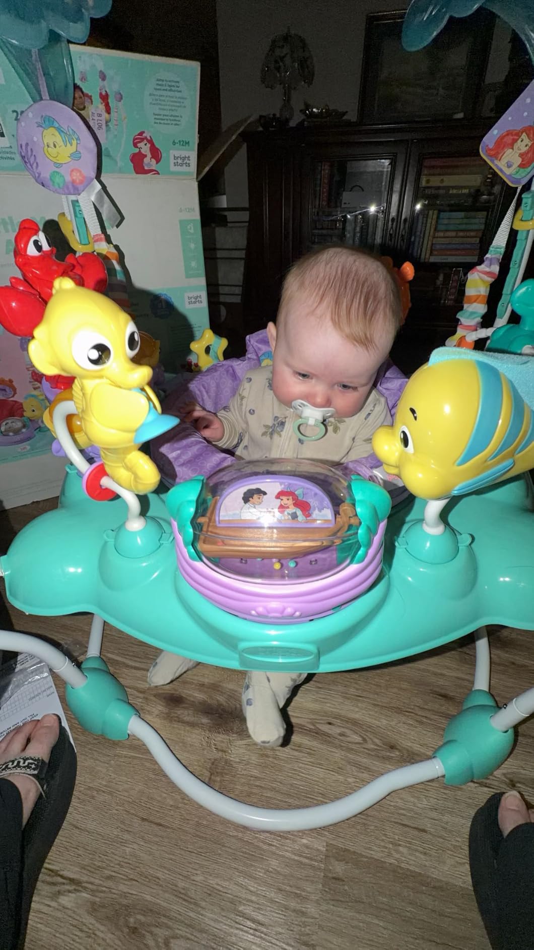 Bright Starts Disney Baby Finding Nemo Sea of Activities Baby Activity Center Jumper with Interactive Toys, Lights, Songs & Sounds, 6-12 Months (Blue) customer photo 2