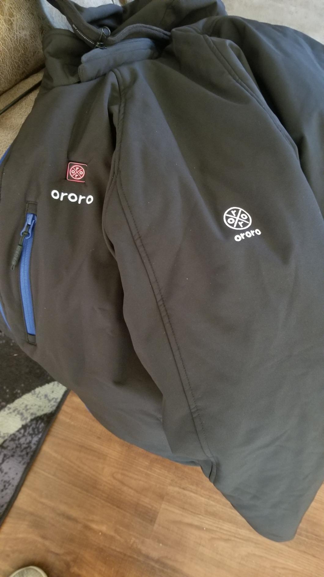 ORORO Men's Classic Heated Jacket, Water Wind Resistant Softshell Jacket customer photo 1
