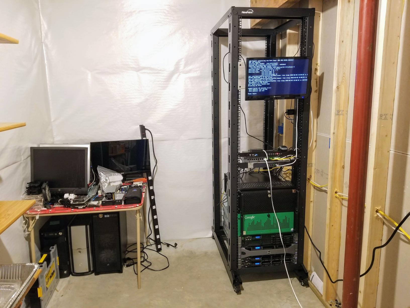 NavePoint 42U 4 Post Server Rack - Open Frame Rack for 19 Inch Equipment, Adjustable Depth 4-Post Network Rack with Casters Wheels, 42U Server Rack 881lbs Capacity, Black customer photo 1
