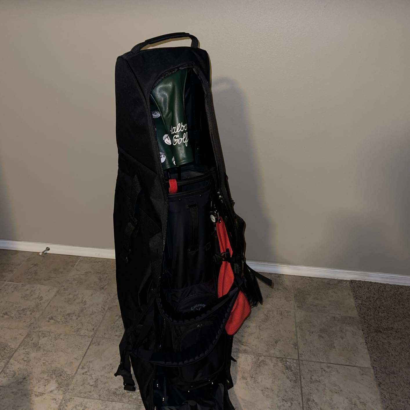 Himal Outdoors Soft-Sided Golf Travel Bag with Wheels, 600D Oxford Fabric, Water-Resistant, Airline Travel customer photo 2