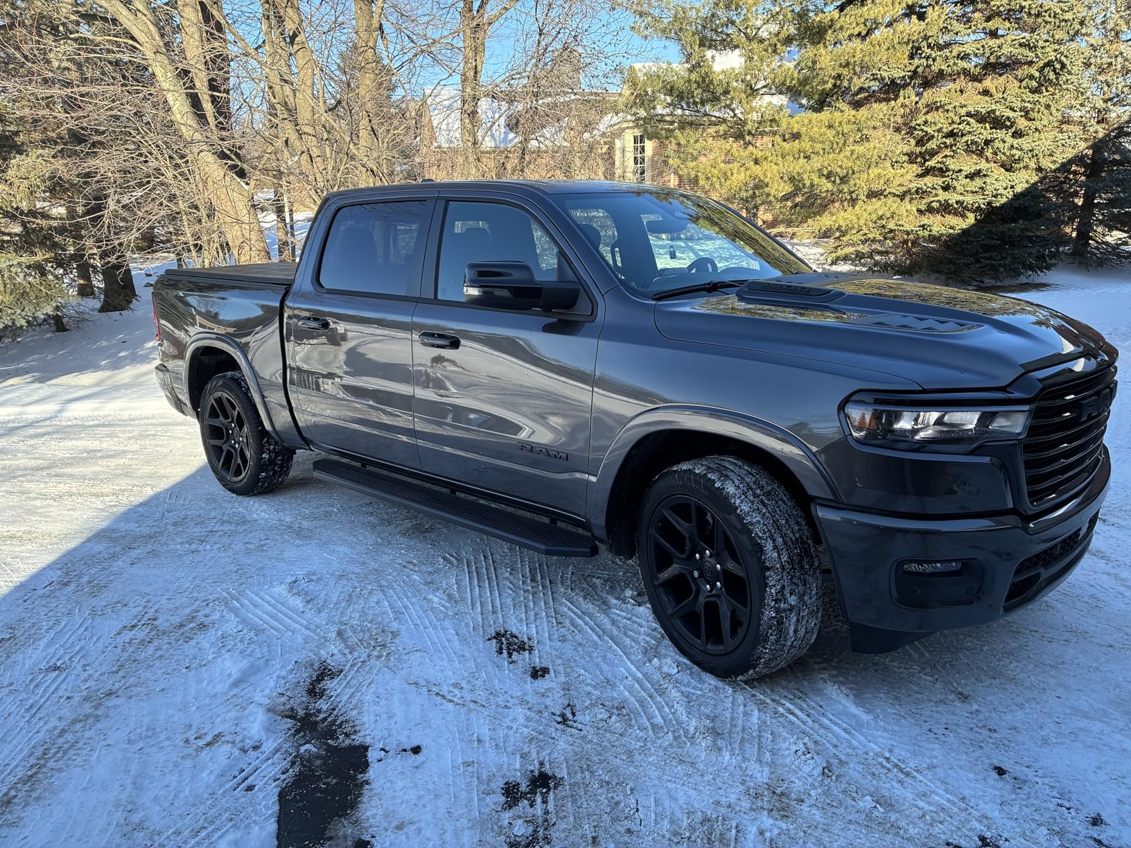 APS 6in (Black Stainless Steel Flat) Running Boards Compatible with Chevy Silverado GMC Sierra 1500 2019-2026 Crew Cab & 2500 HD 3500 HD 2020-2026 (Silverado 1500 LTD Sierra 1500 LD 2022) customer photo 2