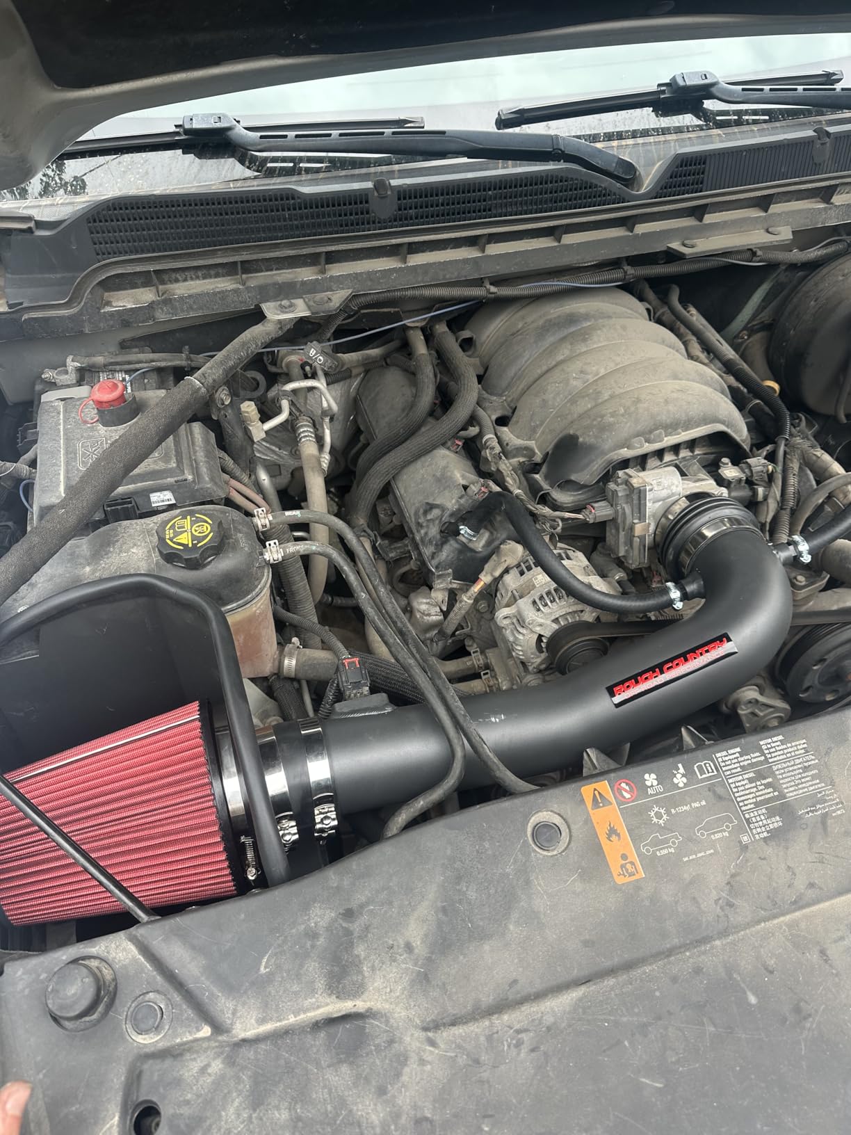 Rough Country Cold Air Intake for Chevy Silverado & GMC Sierra 1500 (2014-2018) 5.3L/6.2L - Increases Horsepower, Towing Power & Acceleration customer photo 1