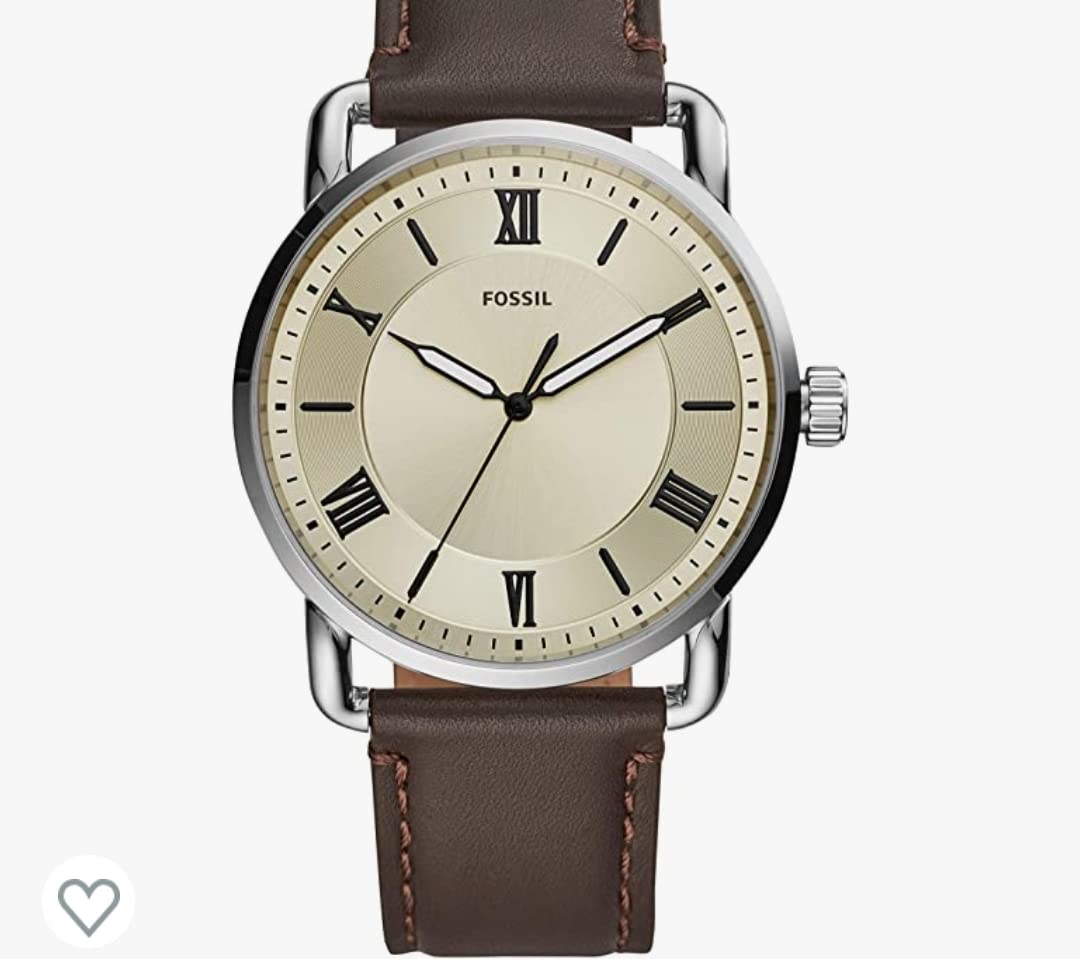 Fossil Men's Copeland Quartz Stainless Steel and Leather Three-Hand Watch customer photo 1
