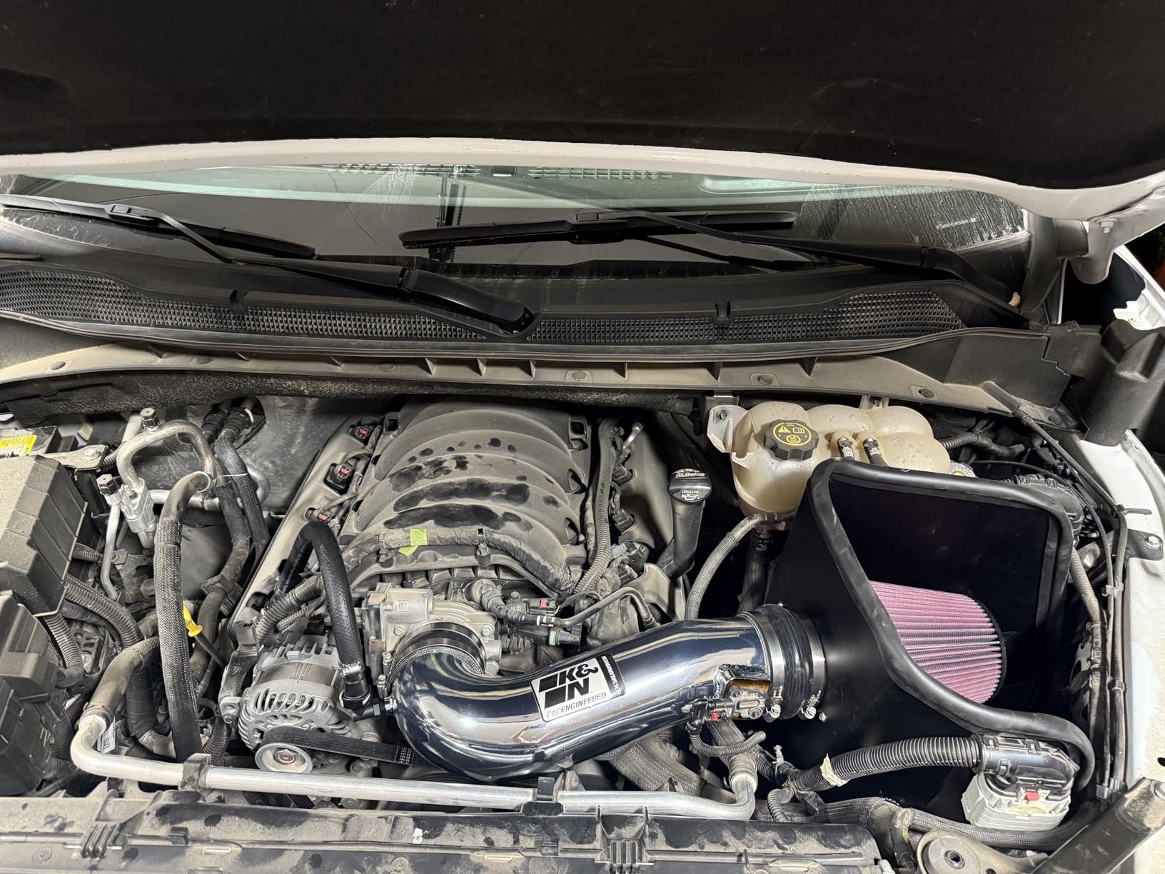 K&N Cold Air Intake System: High-Flow Air Filter, Increase Performance & Towing: Compatible with 2019-2026 Chevy/GMC/Cadillac Silverado 1500, 77-3110KP customer photo 1