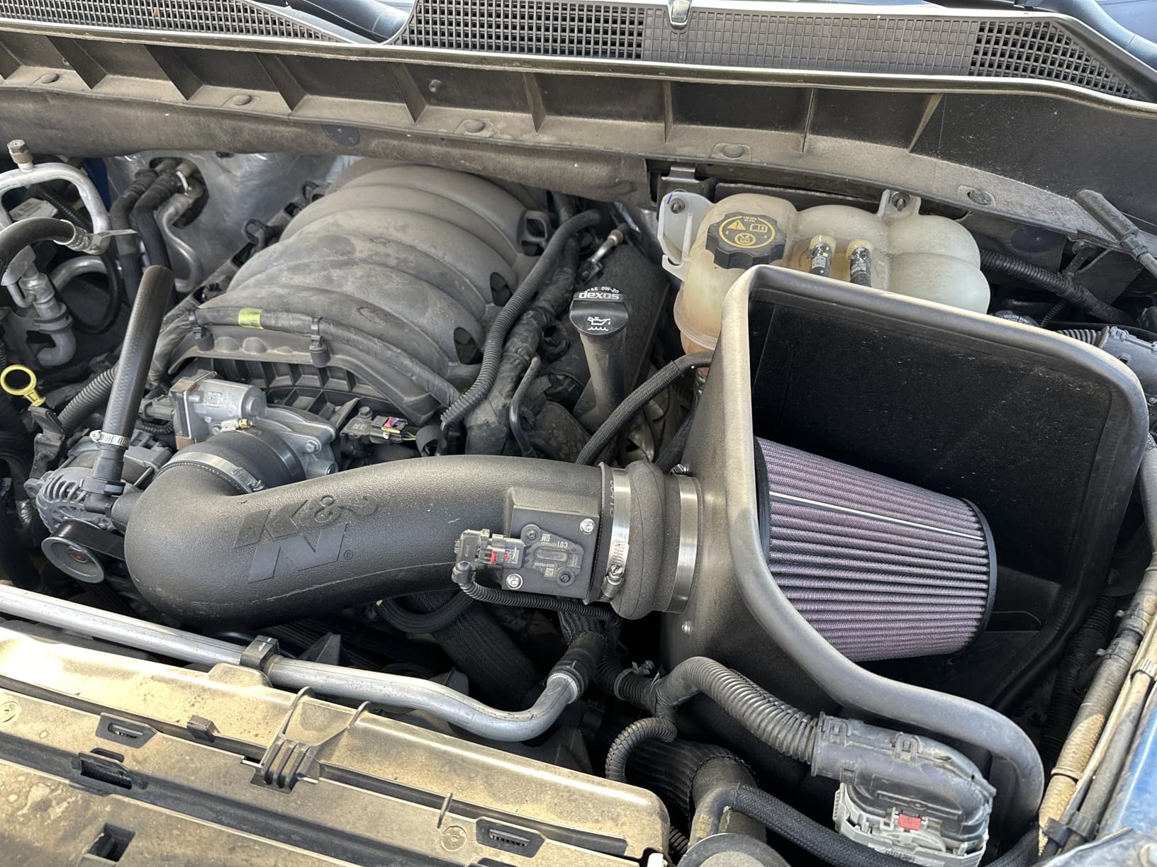 K&N Cold Air Intake System: High-Flow Air Filter, Increase Performance & Towing: Compatible with 2019-2026 Chevy/GMC/Cadillac Silverado 1500, Suburban, Tahoe, Sierra 1500, Yukon, Escalade, 63-3110 customer photo 1