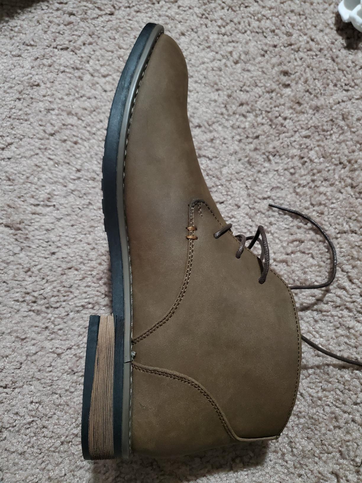 Jousen Men's Chukka Boots Desert Ankle Dress Boots | Lace up, Non-slip Durable Rubber Sole, Classic style, Soft Insole, Daily Commute, Formal, Casual, Office customer photo 2